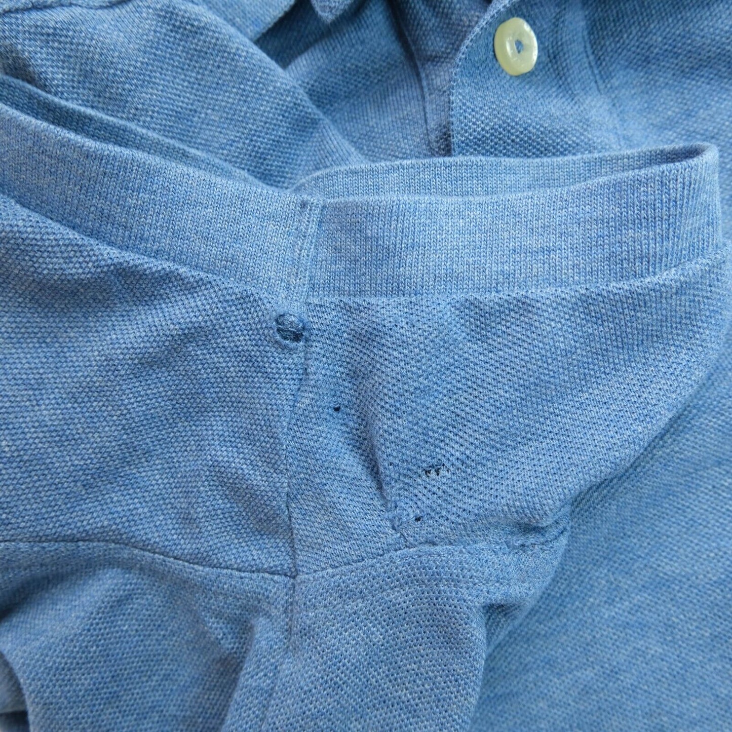 GANT T-Shirt mit Polokragen und schmalem Logo, Blau, Größe L