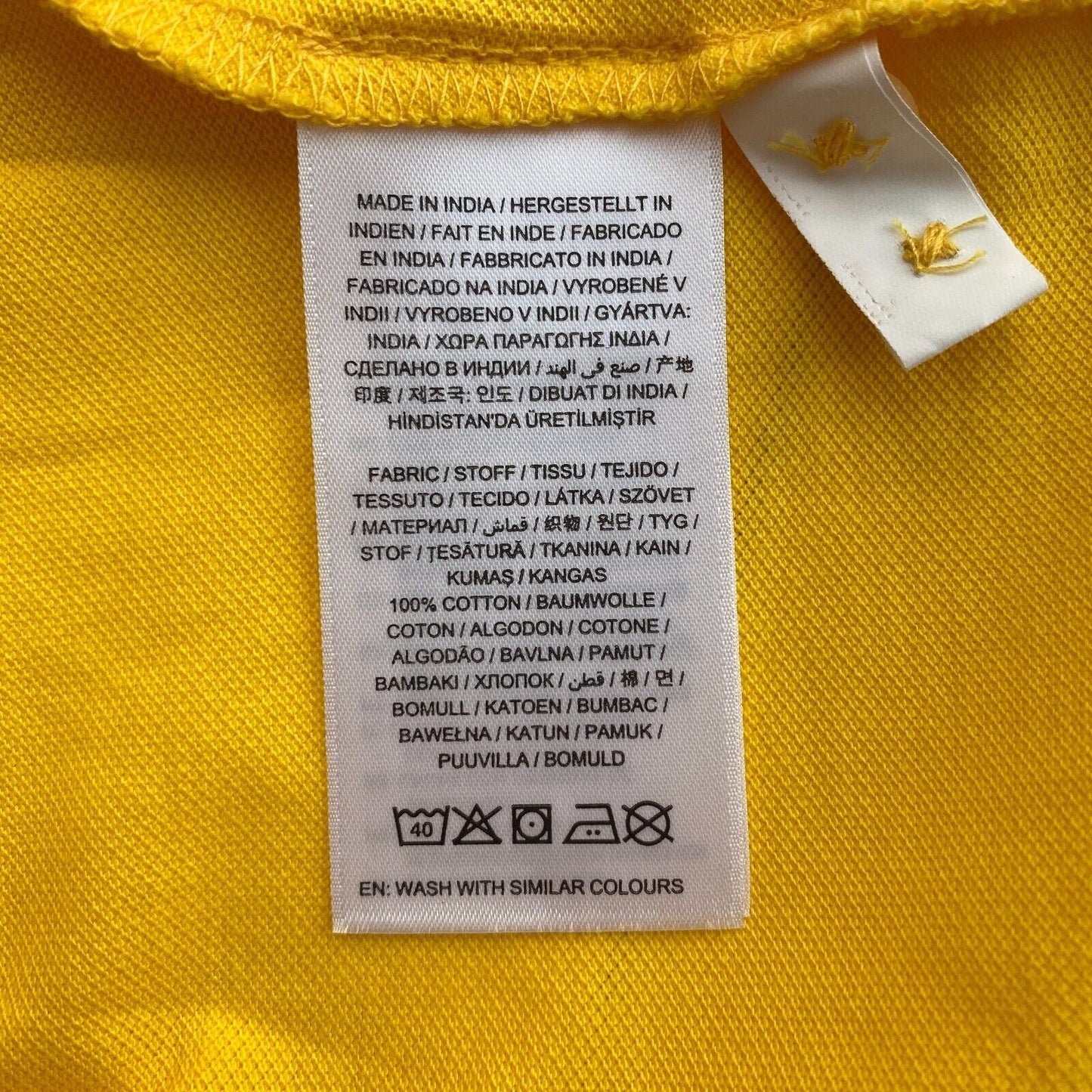 GANT Men Yellow Original Pique Rugger SS Polo Shirt Size M