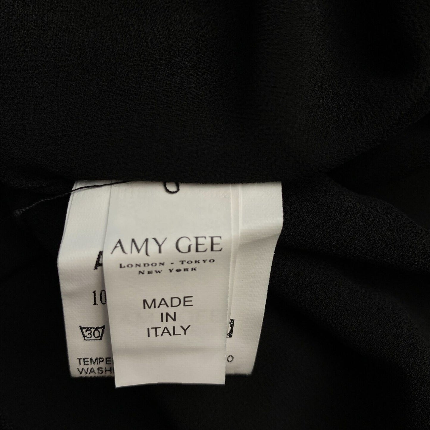 AMY GEE Black Sleeveless Open Back Halter Skater Dress Size EU 46 UK 18 US 16