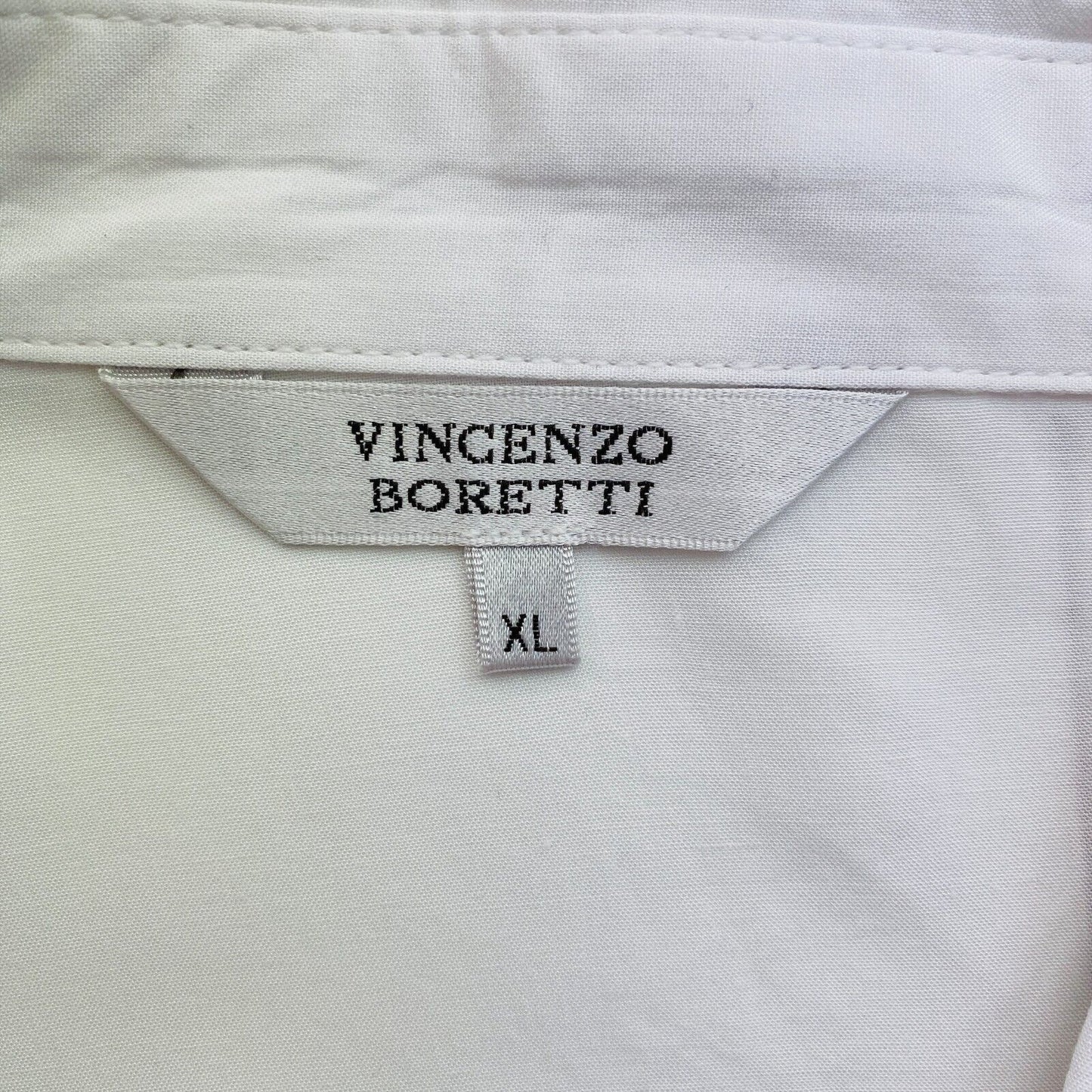 VINCENZO BORETTI Weißes Modern Fit Hemd Größe XL