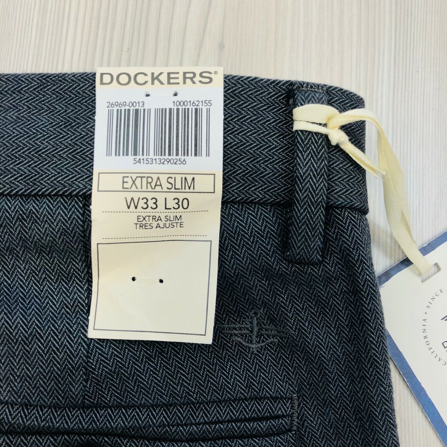 DOCKERS The Best Pressed Extra Slim Grey Pants Trousers W32 W33 W36 W40 L30 L34