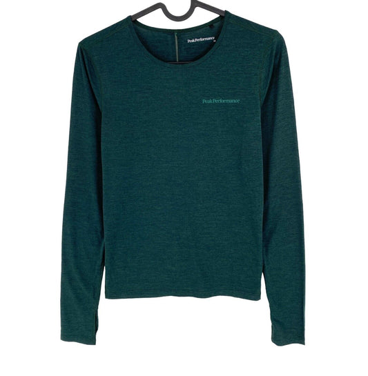 Peak Performance Women Green Fly Long Sleeve Crew Neck Top Size XS