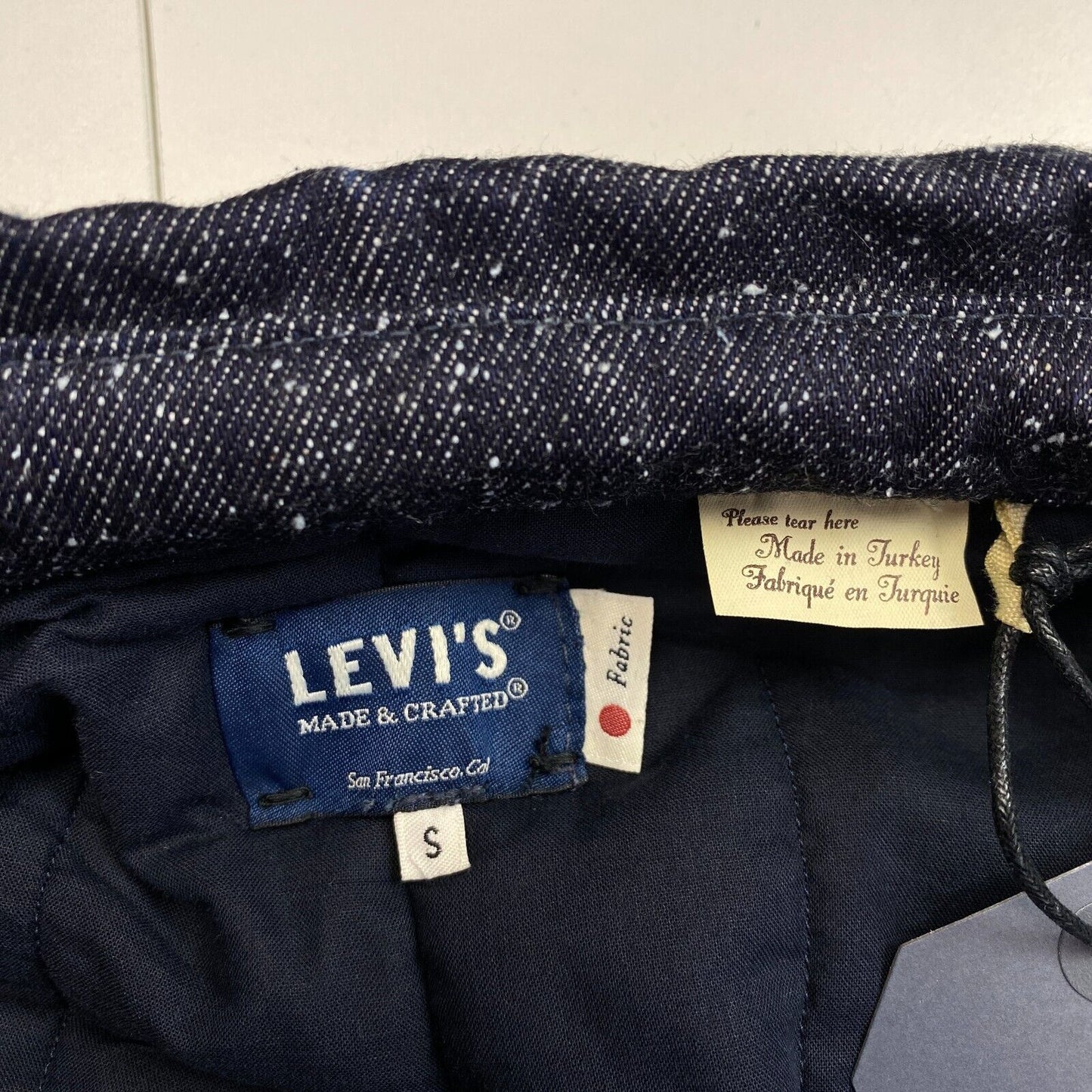 Levi`s Men Navy Blue NEPPY Denim Shirt Jacket Coat Size S