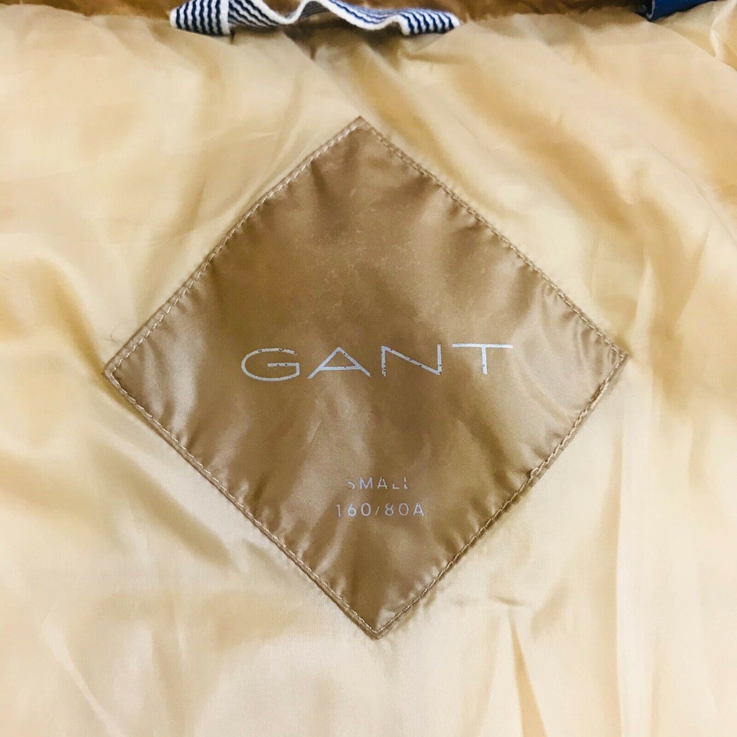 GANT Down Fill Gold Colour Padded Puffer Jacket Size S