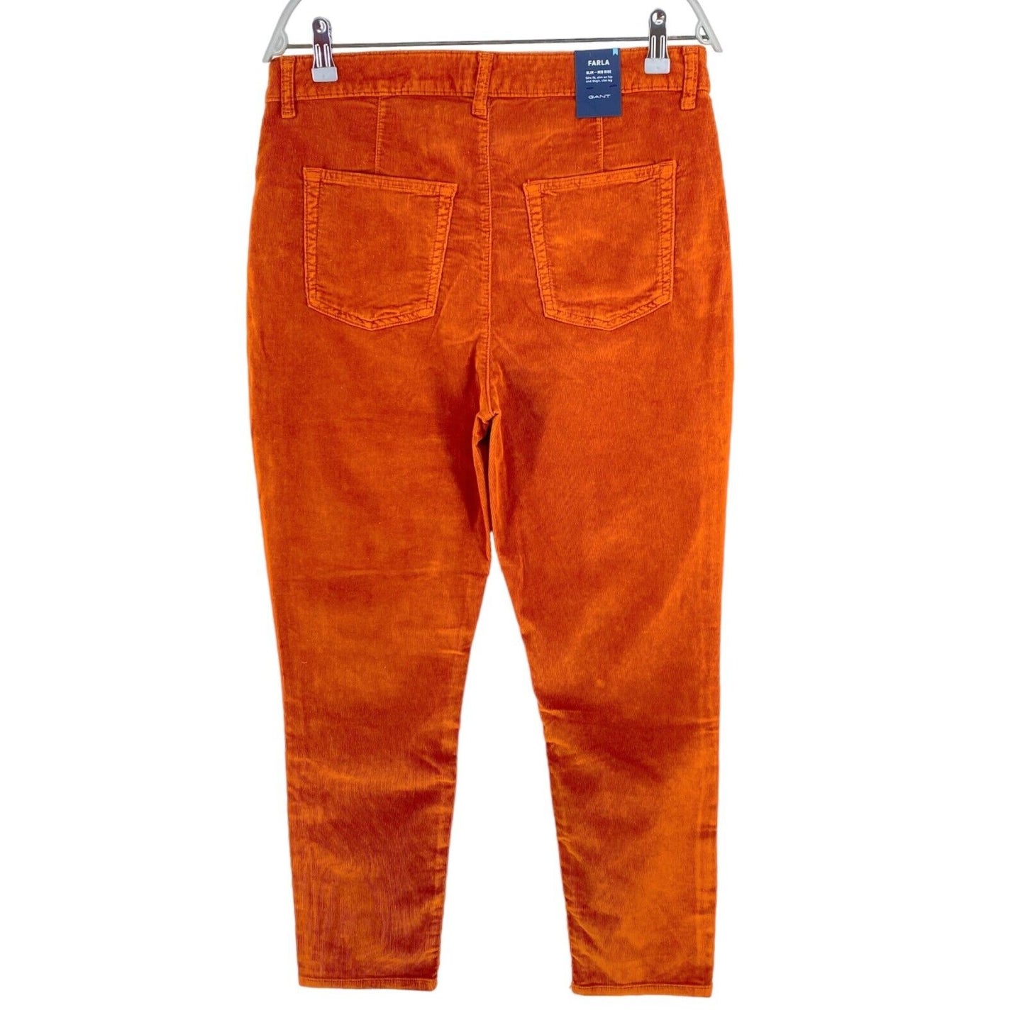 GANT Damen FARLA Cord-Jeans in Slim Fit, verkürzte Jeans in Dunkelorange, Größe W32