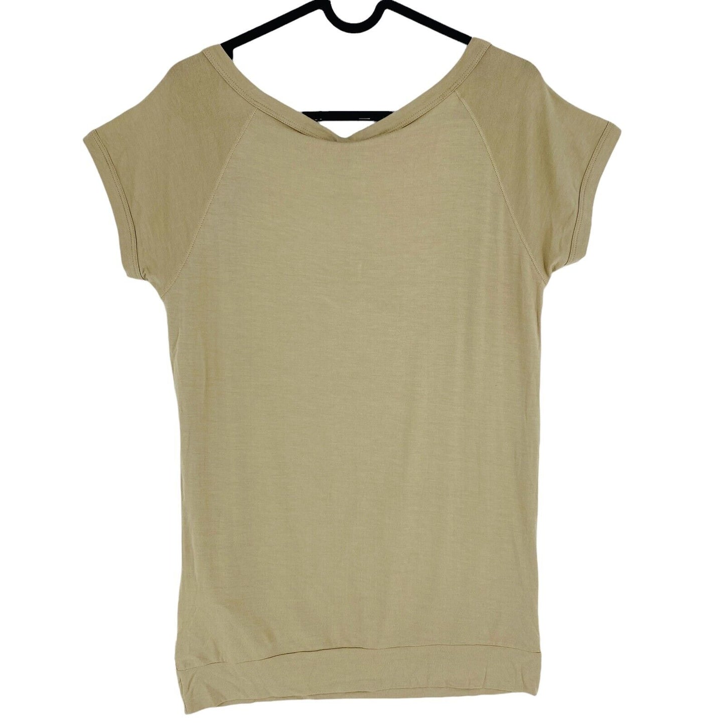 RPR €178 BLUGIRL FOLIES Beige Round Neck Top Blouse Size IT 46 EU 42 UK 14 US 12