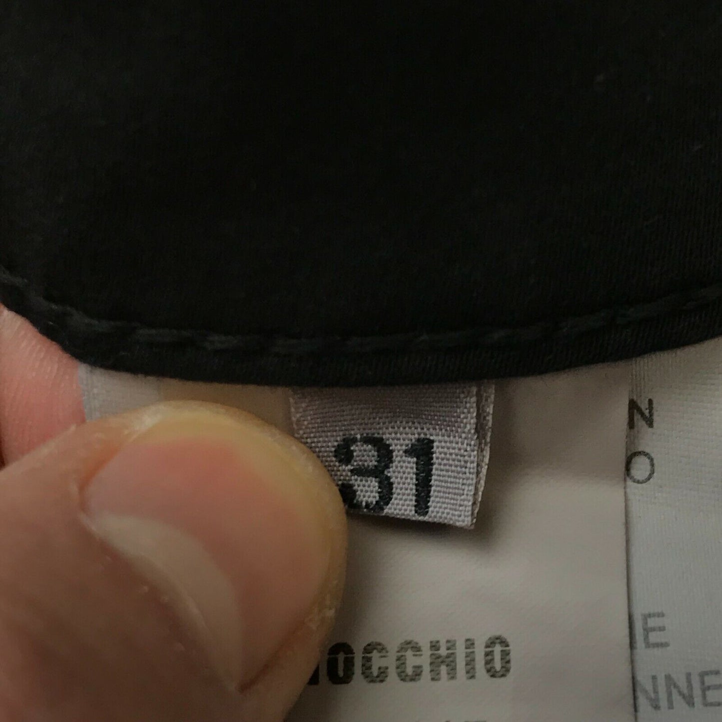 Liu Jeans Damen Schwarze Chinohose mit entspannter, gerader Passform, Größe W31, hergestellt in Italien