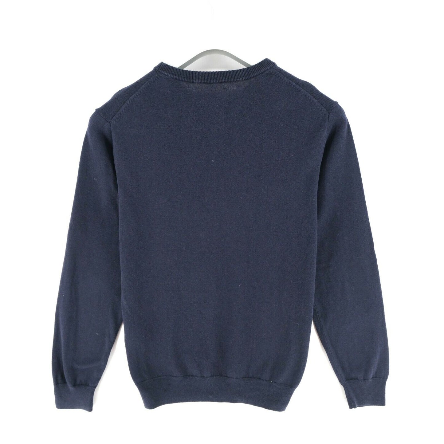 GANT Navy Blue Crew Neck Cotton Wool Blend Sweater Jumper Size S