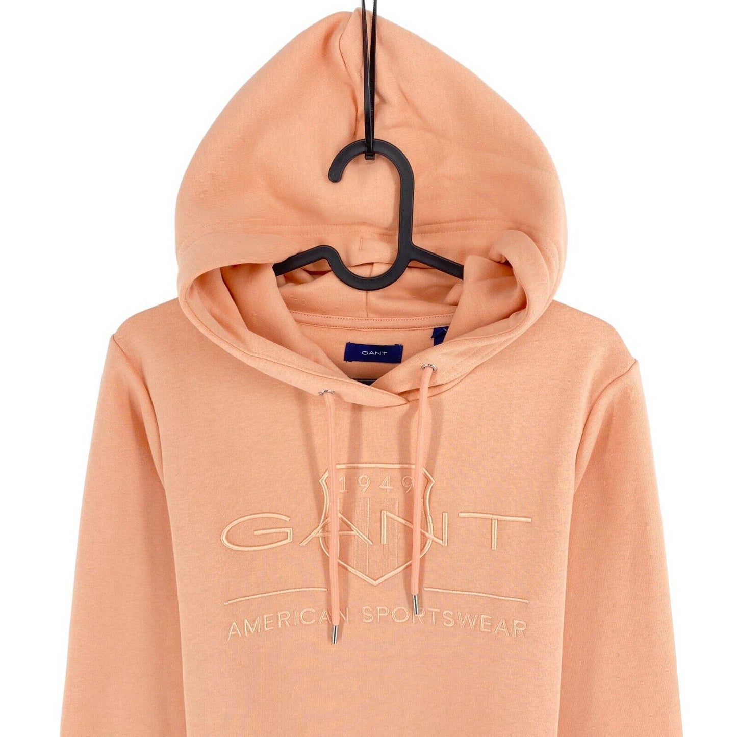 GANT Pinkish Orange Tonal Archive Shield Hoodie Sweater Pullover Size XS