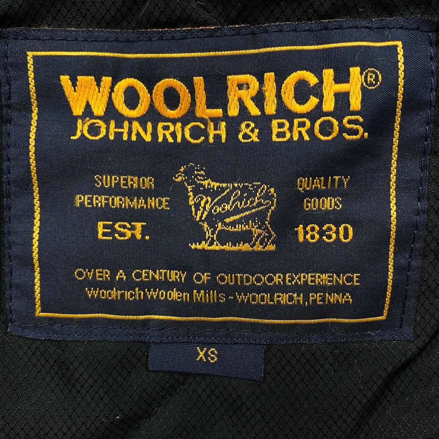 WOOLRICH Black Hooded Jacket Coat Size XS