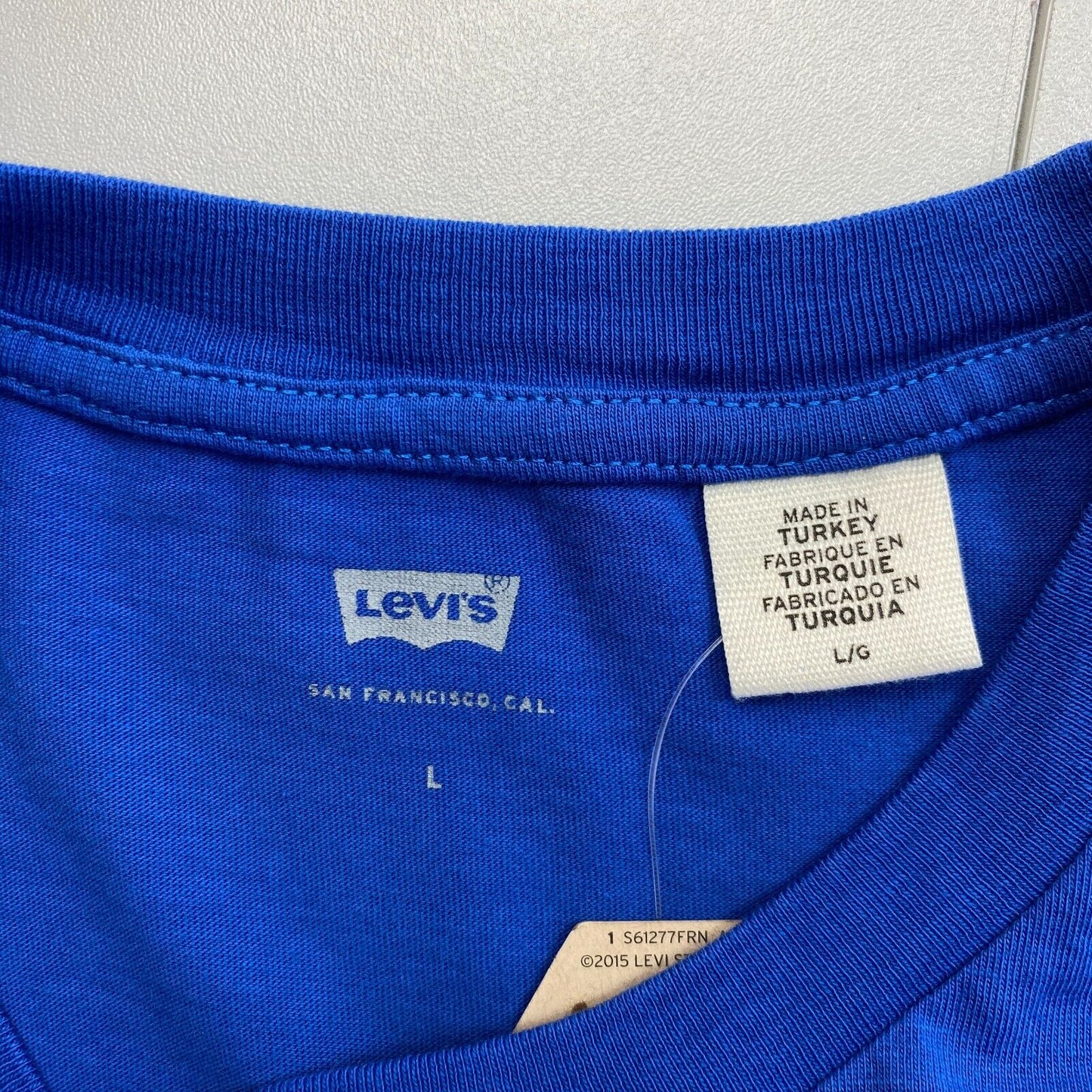 Levi`s Bleu Foncé Logo Crew Neck Manches Courtes T-shirt Taille L