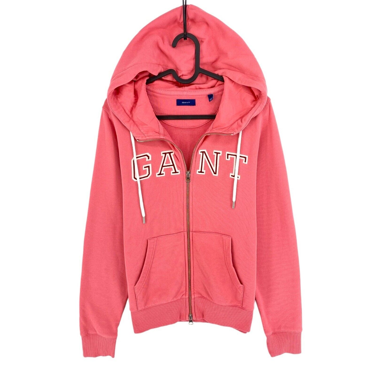 GANT Pink Logo Full Zip Hoodie Sweater Pullover Size M