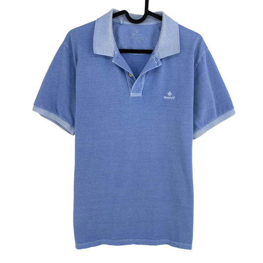 GANT Blue Sun Faded Pique Rugger Polo Shirt Size M