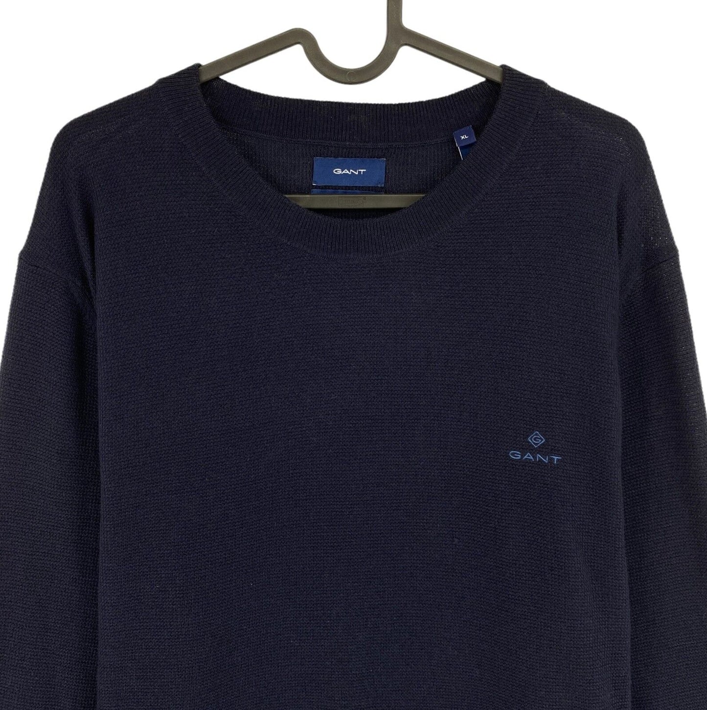 GANT Navy Blue Pure Prep Crew Neck Jumper Sweater Size XL