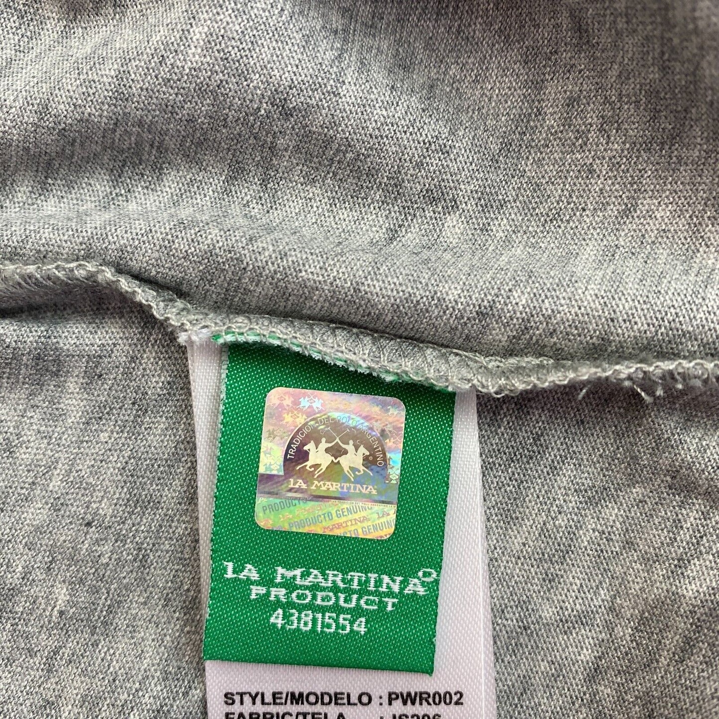 LA MARTINA T-shirt à col rond en jersey de coton gris Taille 4 / L