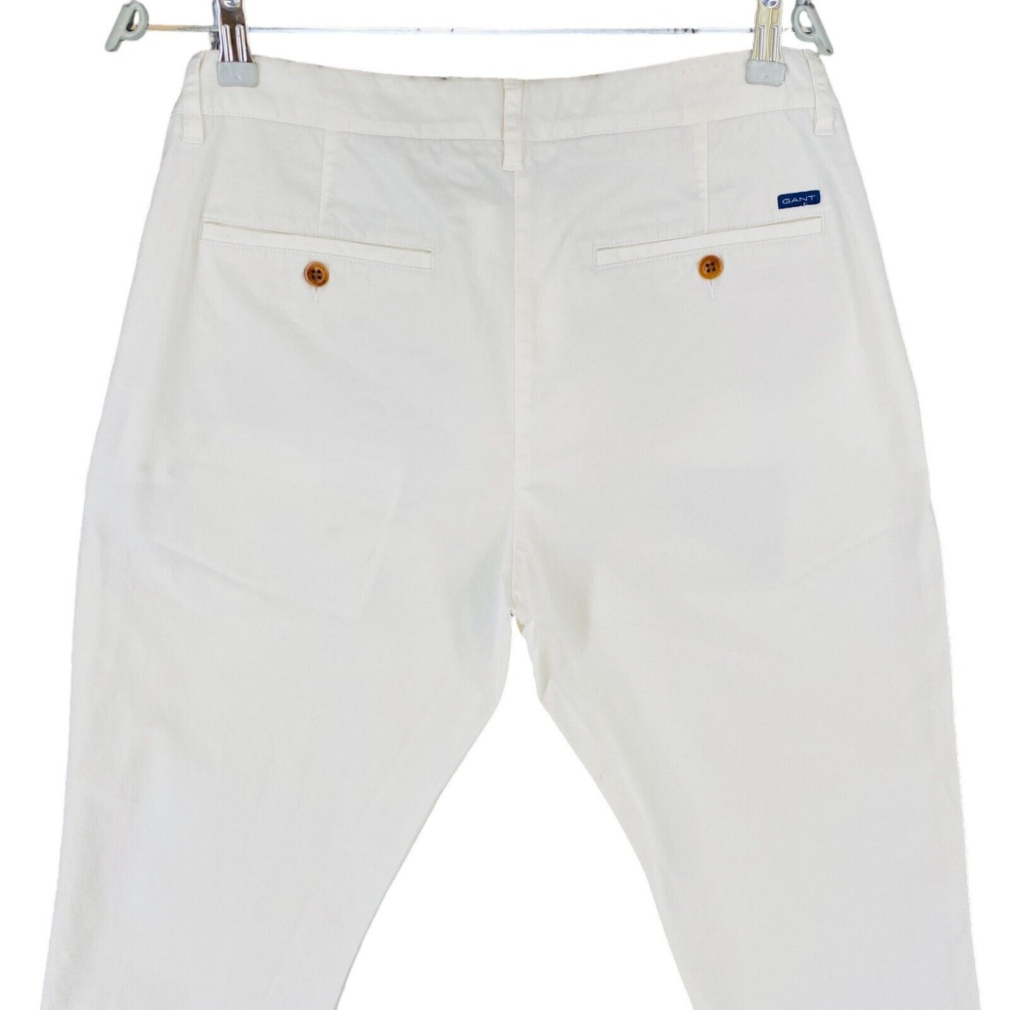 GANT FRYDA Women White Slim it Chino Trousers EUR 42 UK 14 US 12 W32