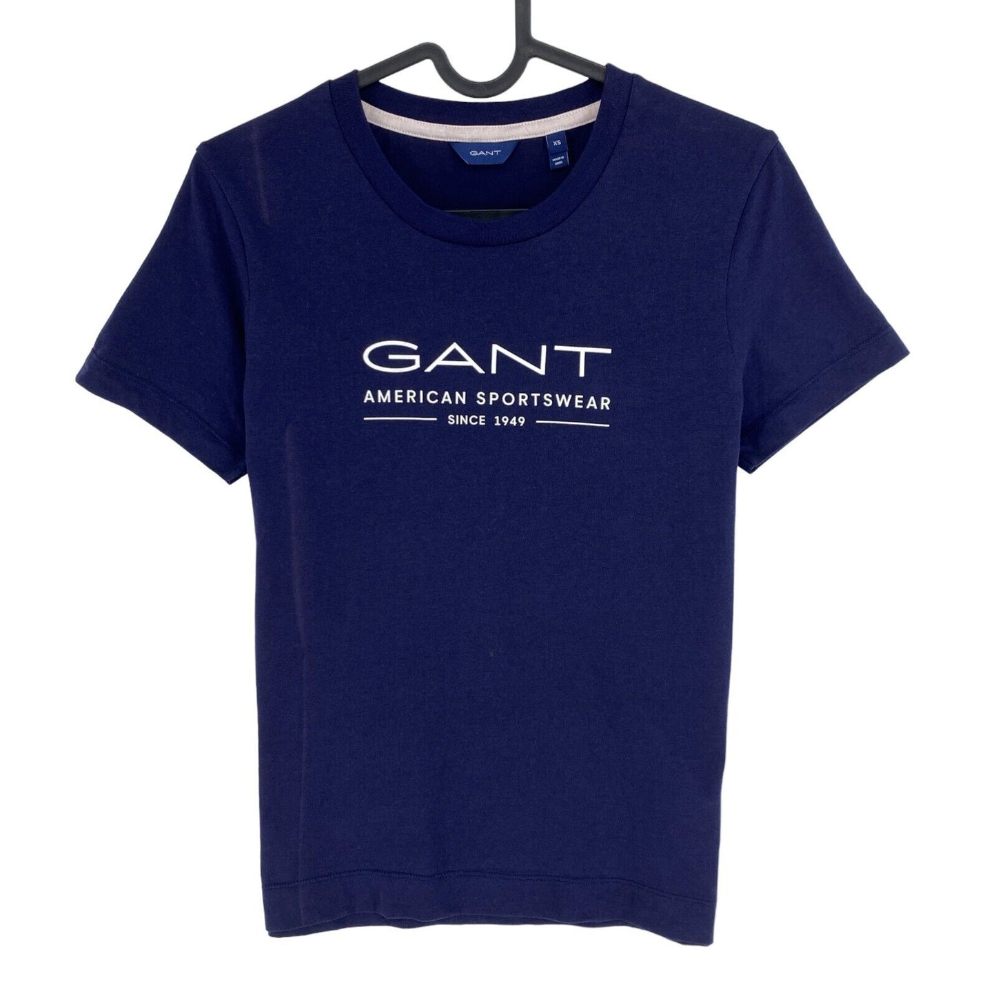 GANT T-Shirt mit Rundhalsausschnitt und Logo, Blau, Größe XS