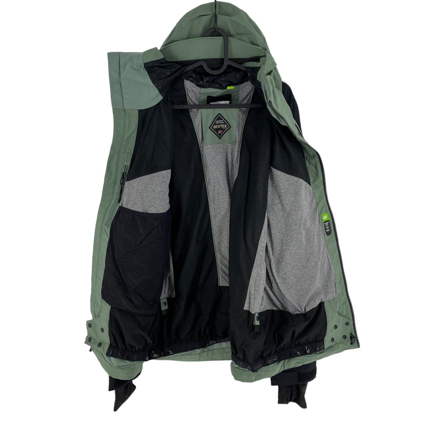 RRP €400 QUIKSILVER Green Forever Stretch GORE-TEX Hooded Ski Jacket Size XL