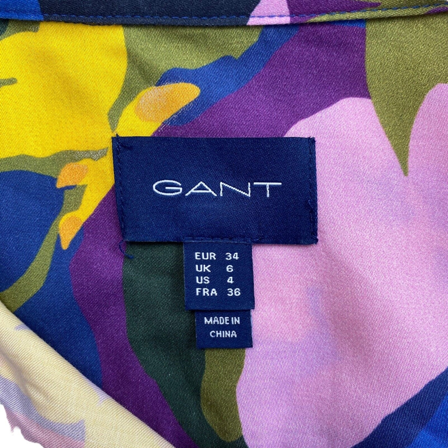 GANT Robe chemise ceinturée à imprimé floral coloré Taille EU 34 UK 6 US 4