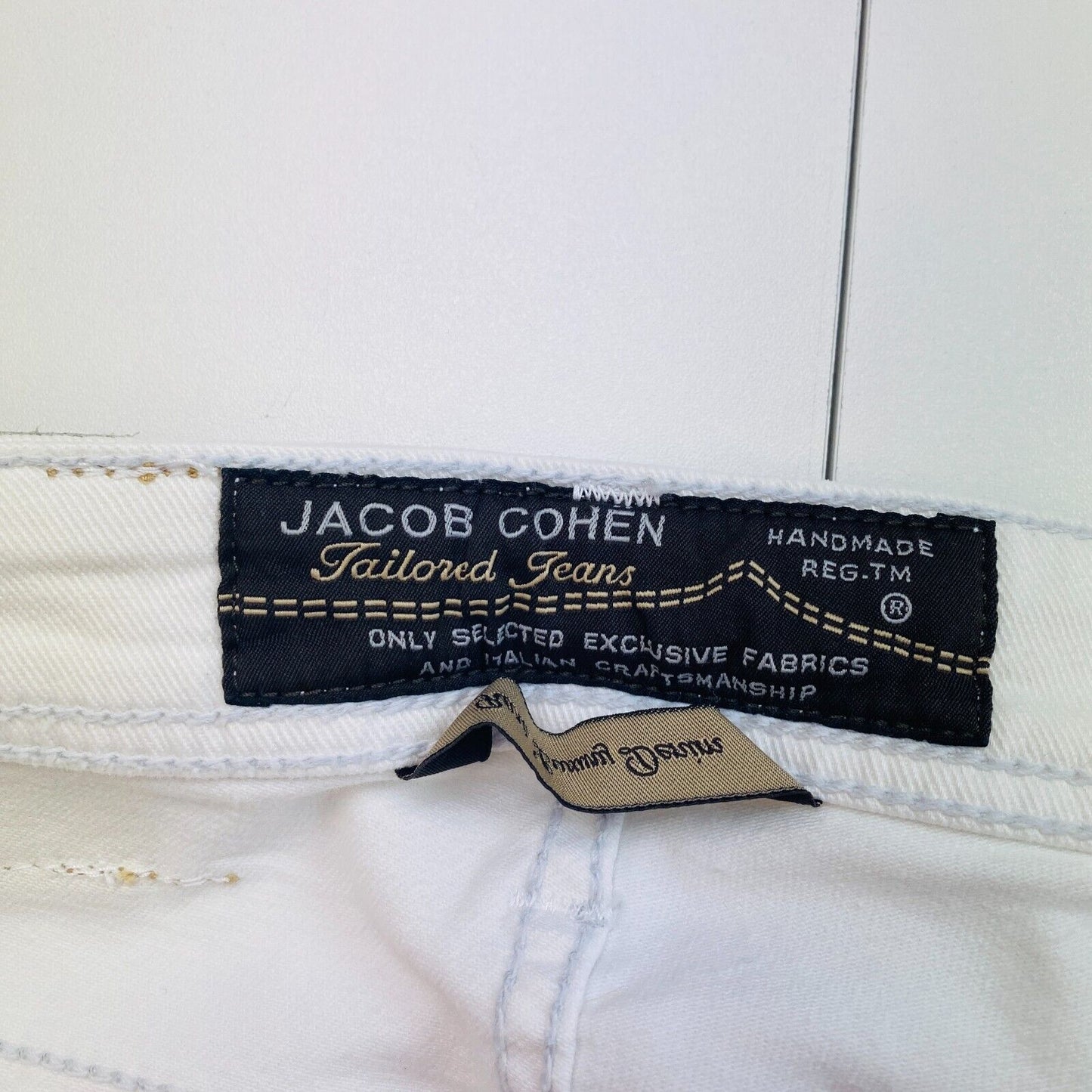 Jacob Cohen Men 622 C White Slim Jeans Size W30 L34 Made In Italy