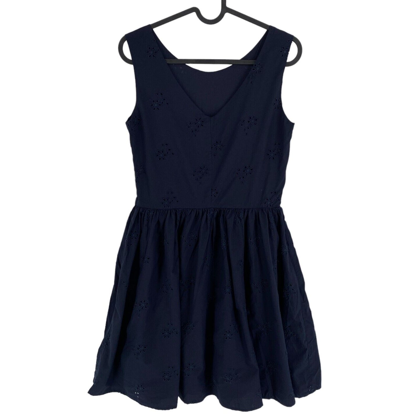 GANT Girls Navy Blue Broderie Anglaise Dress Size 16 Years 176 cm