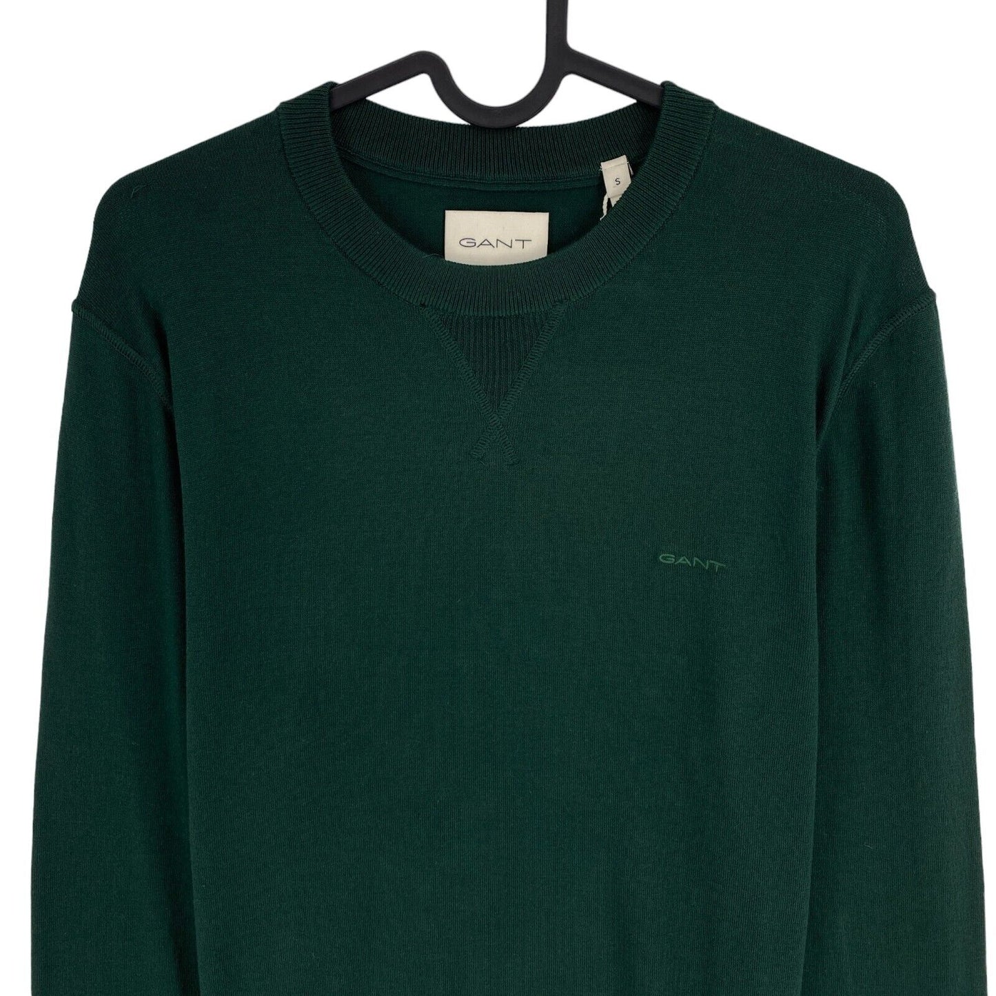 GANT Dark Green Cotton Silk Crew Neck Sweater Jumper Size S