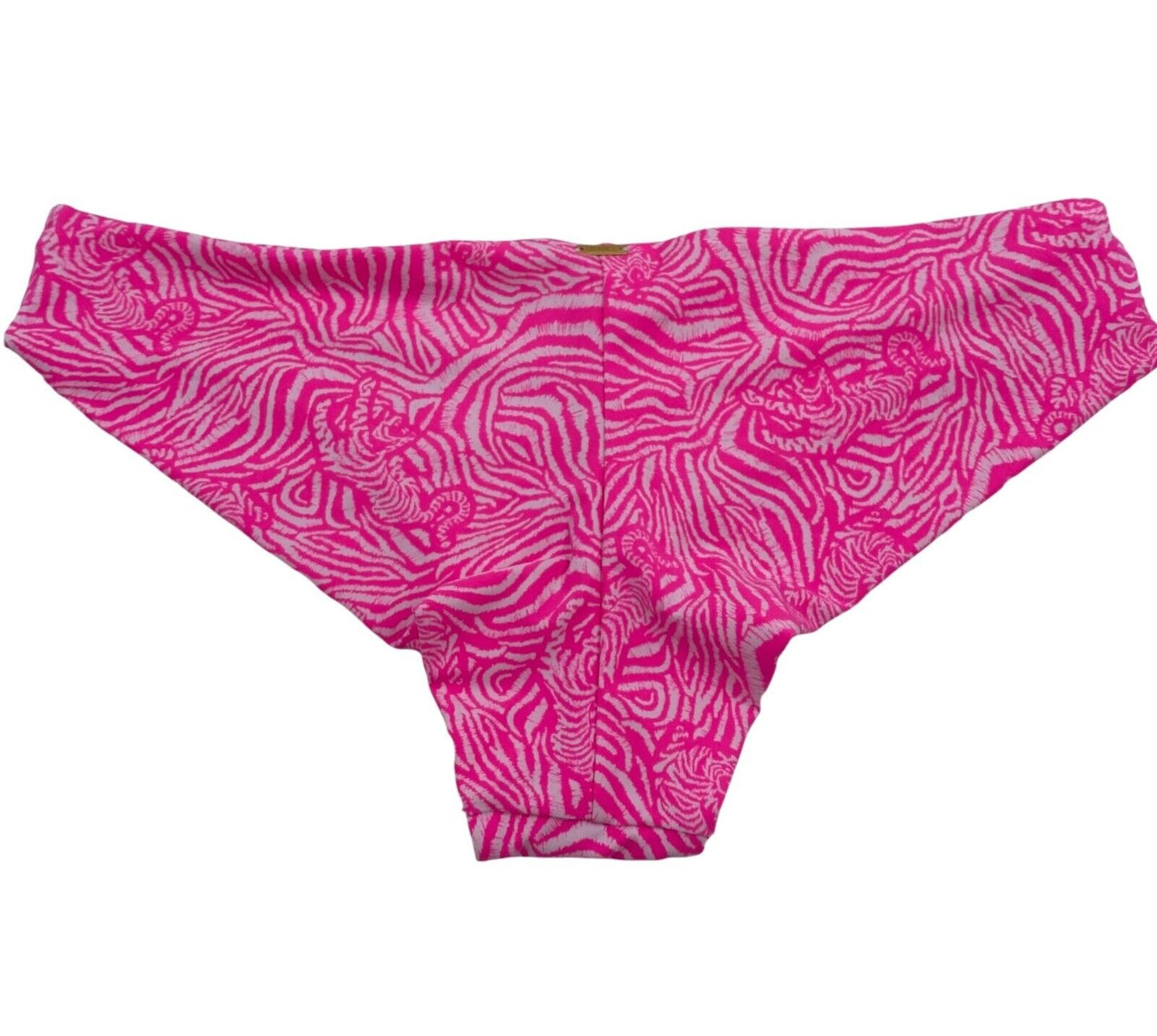 O`Neill Women Pink Animal Print Briefs Swim Bottom Size EU 40 UK 12 US 10 L