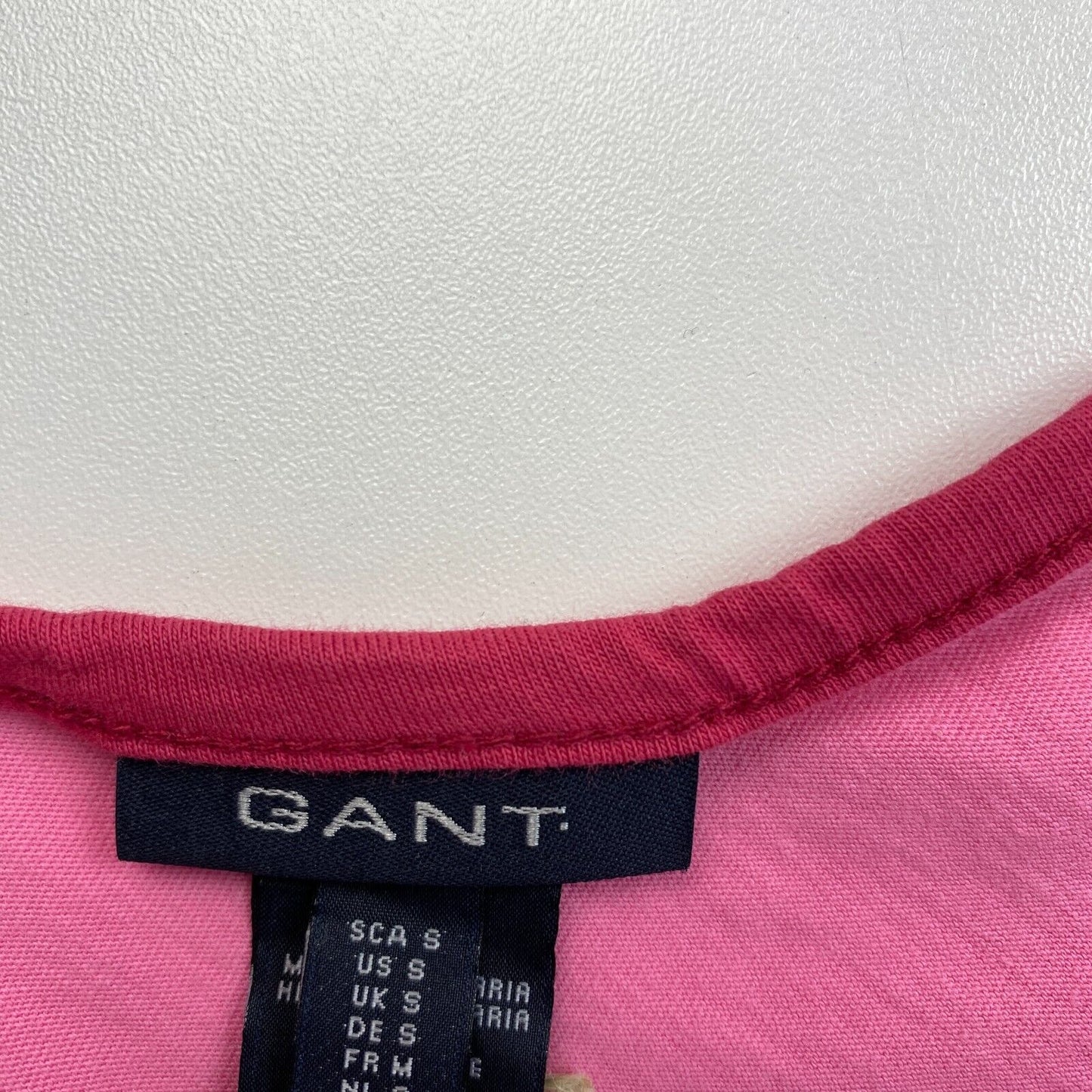 GANT Pink Surf Logo V Neck Tank Top Size S