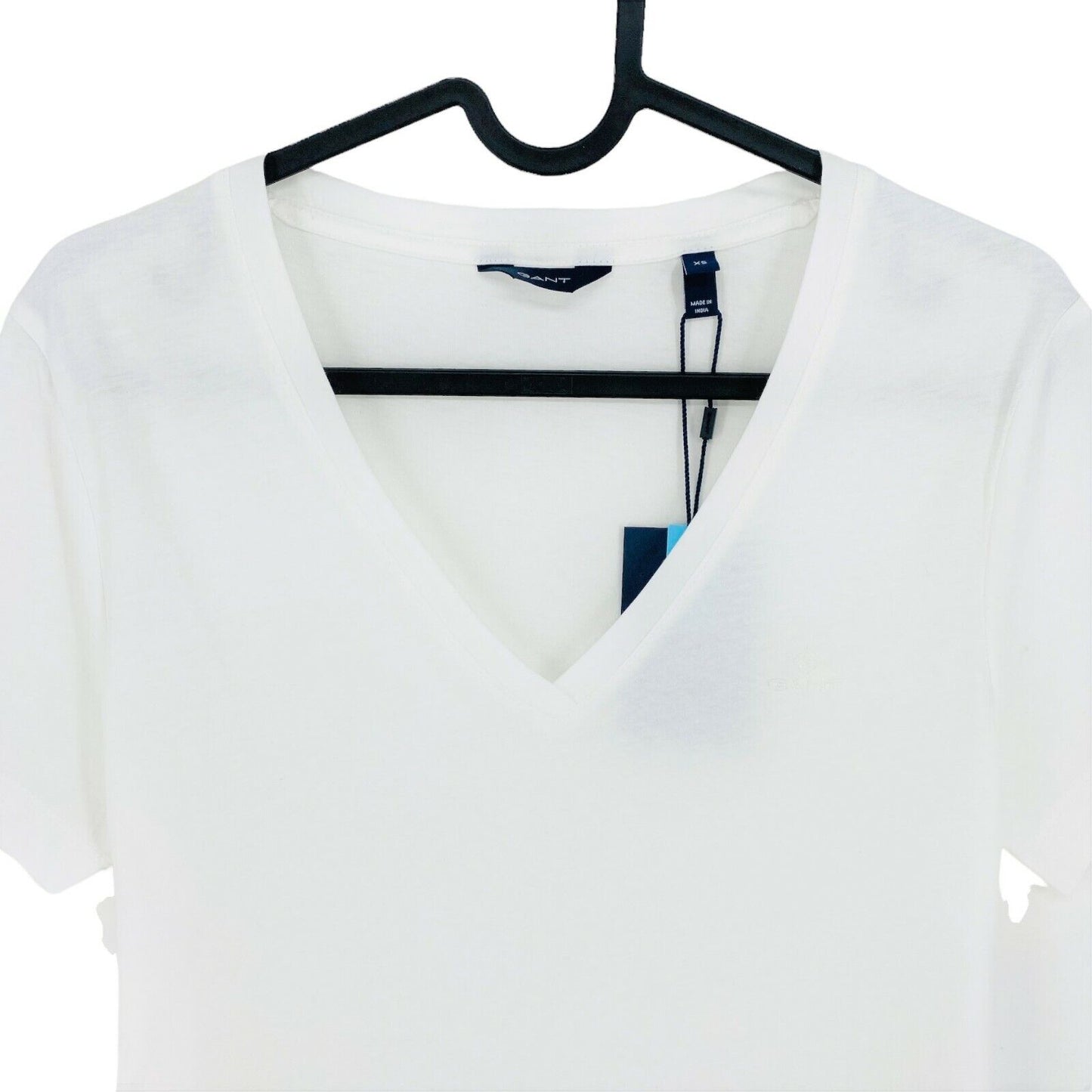 GANT White Original V Neck T Shirt Top Size XS