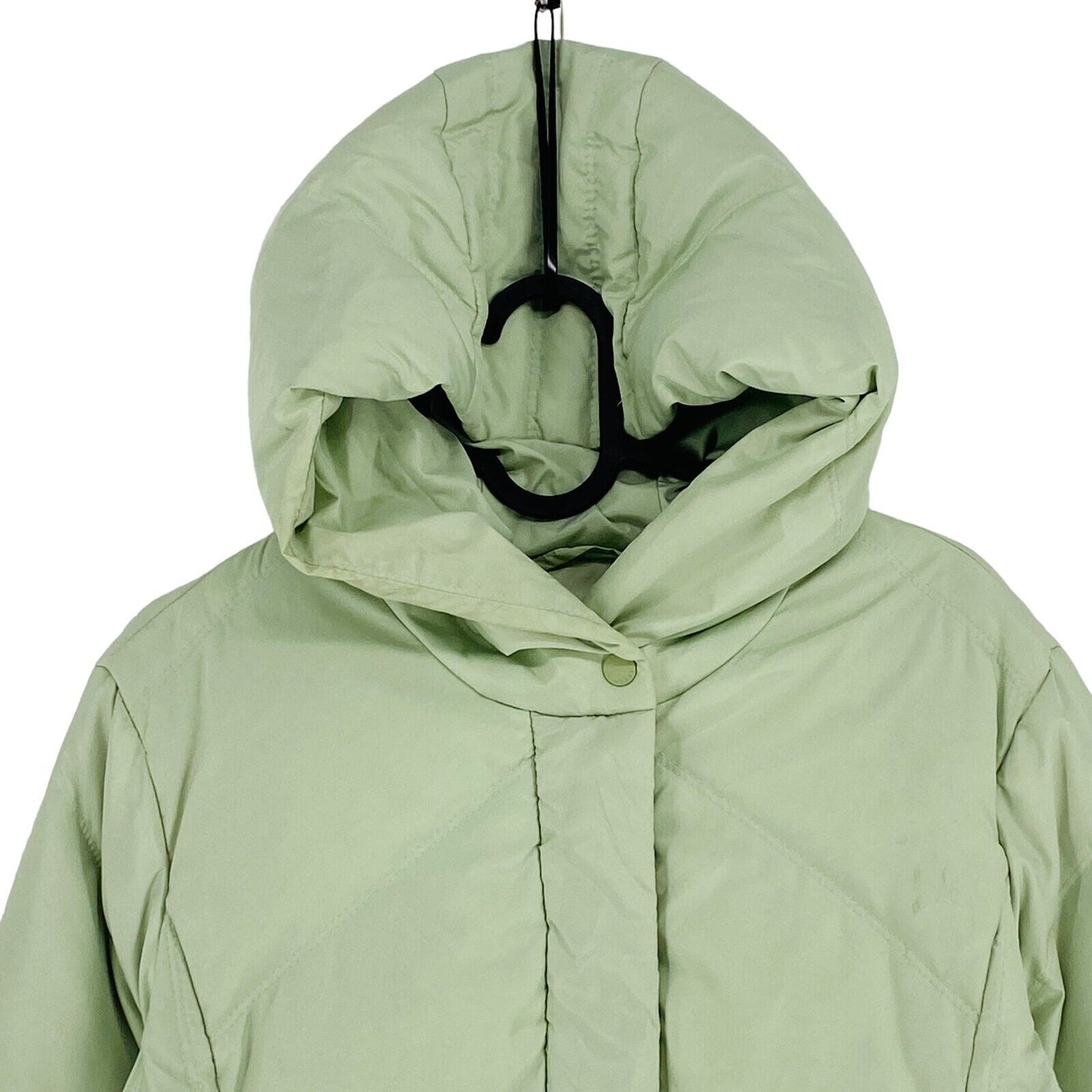 SERGIO TACCHINI Mint Green Hooded Down Parka Jacket Coat Size IT 42 UK 10 US 8