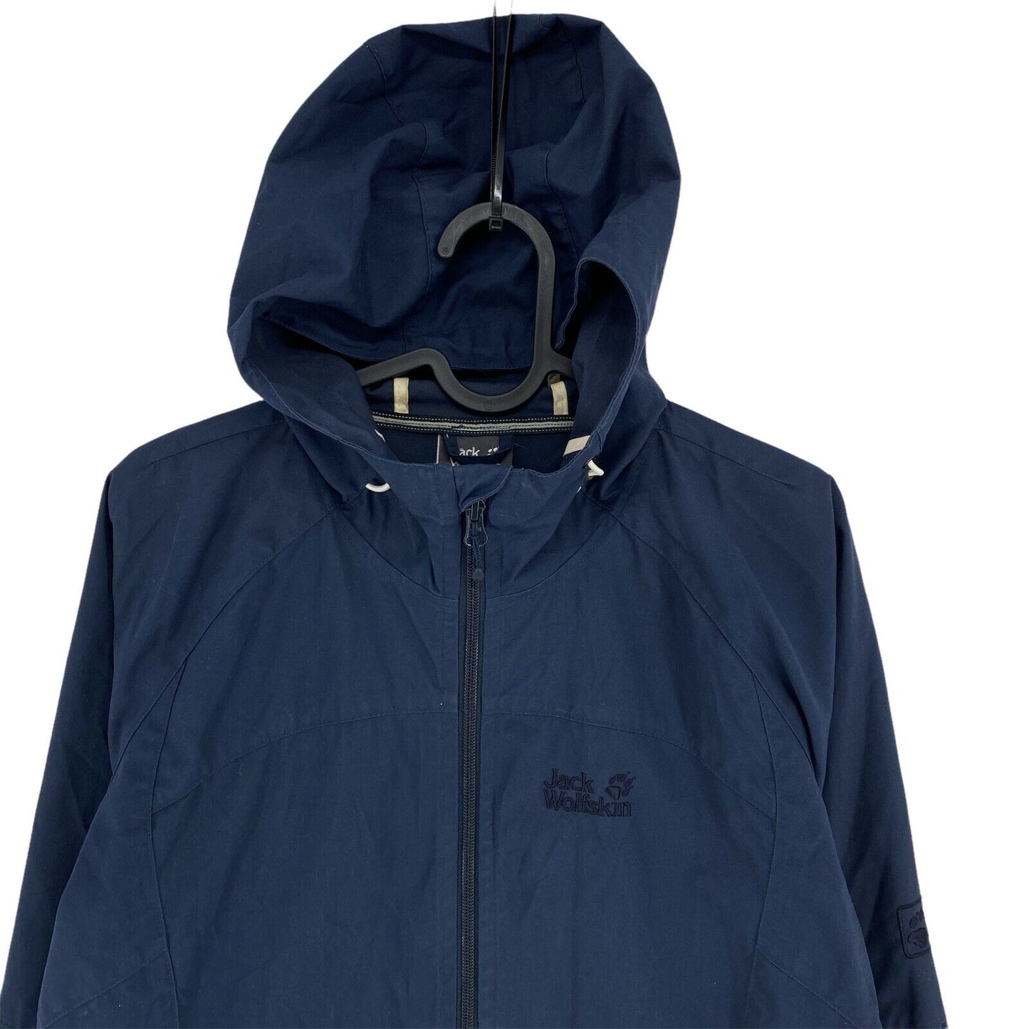 Jack Wolfskin Function 65 Organic Navy Blue Cotton Blend Hooded Jacket Size M