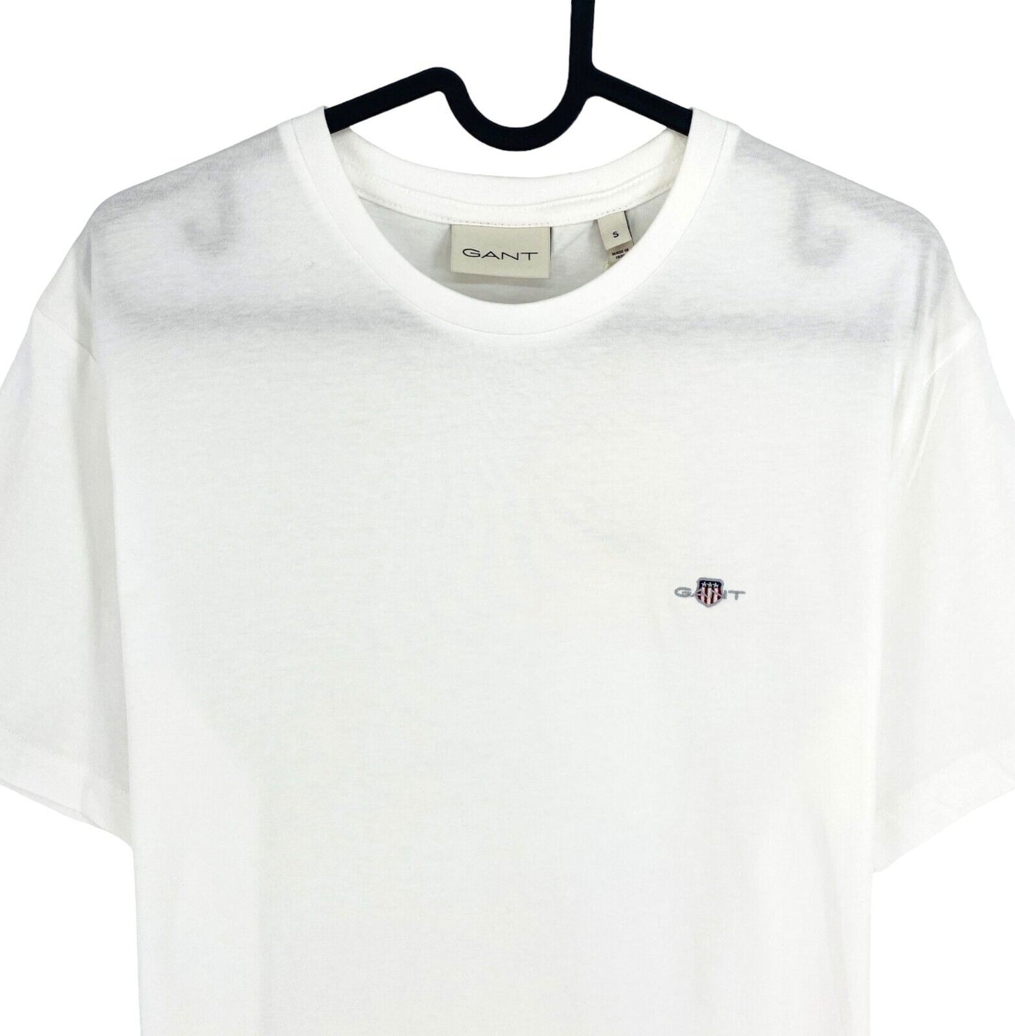 GANT Men White Shield Crew Neck Short Sleeve T Shirt Size S