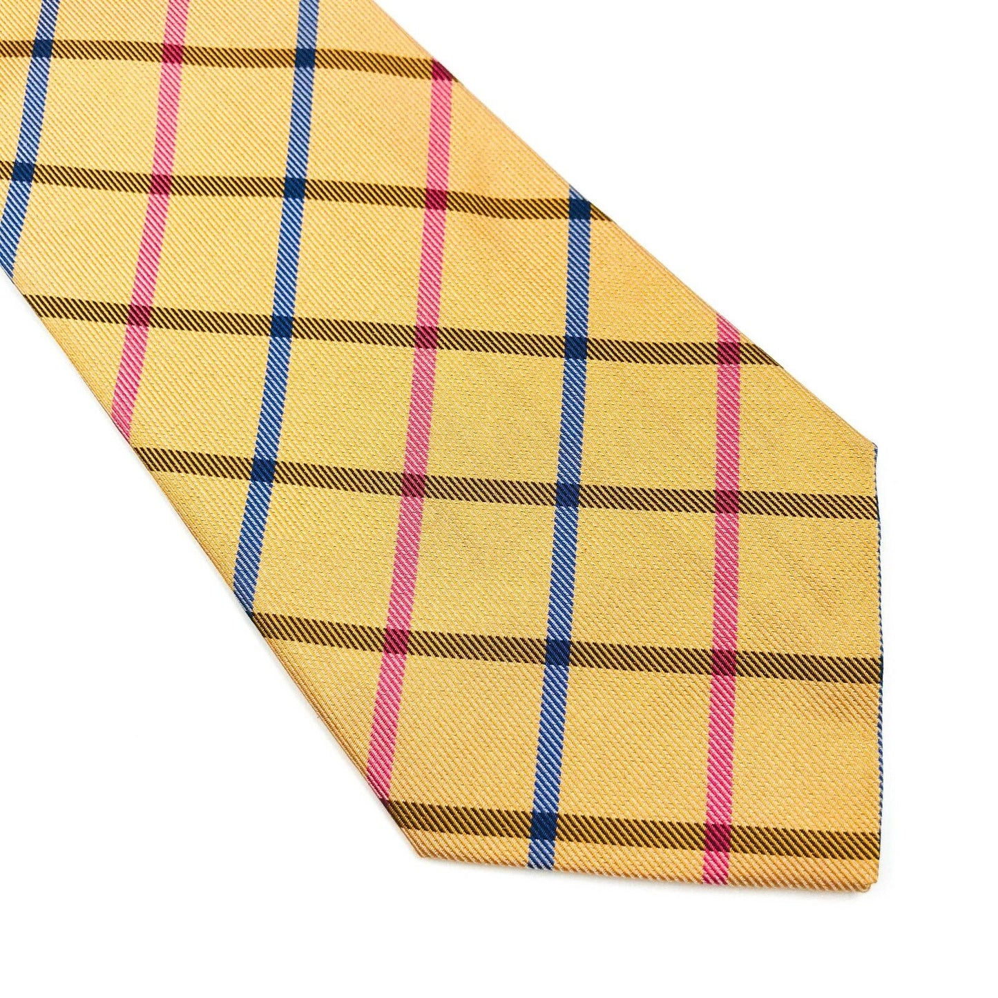 GANT Yellow Striped 100% Silk Handsewn Tie Made In Italy