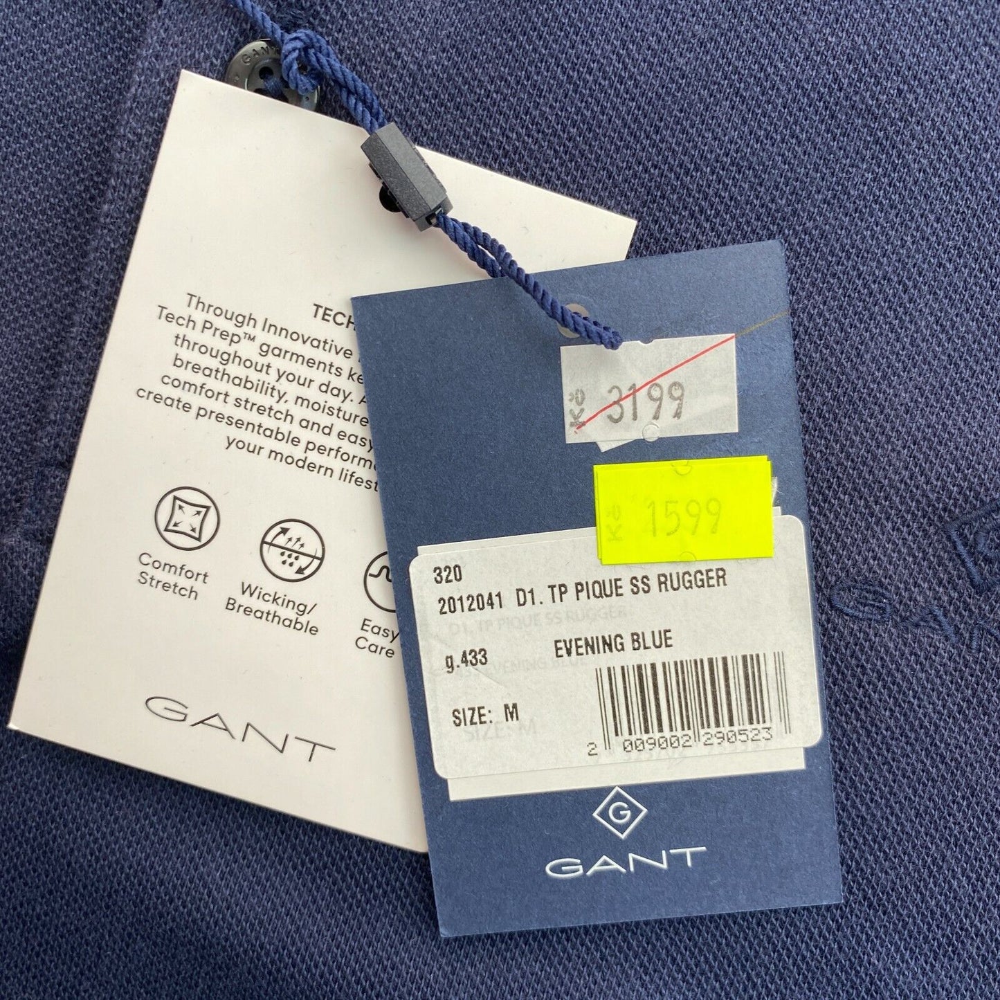 GANT Poloshirt Tech Prep Pique Rugger, Marineblau, Größe ML