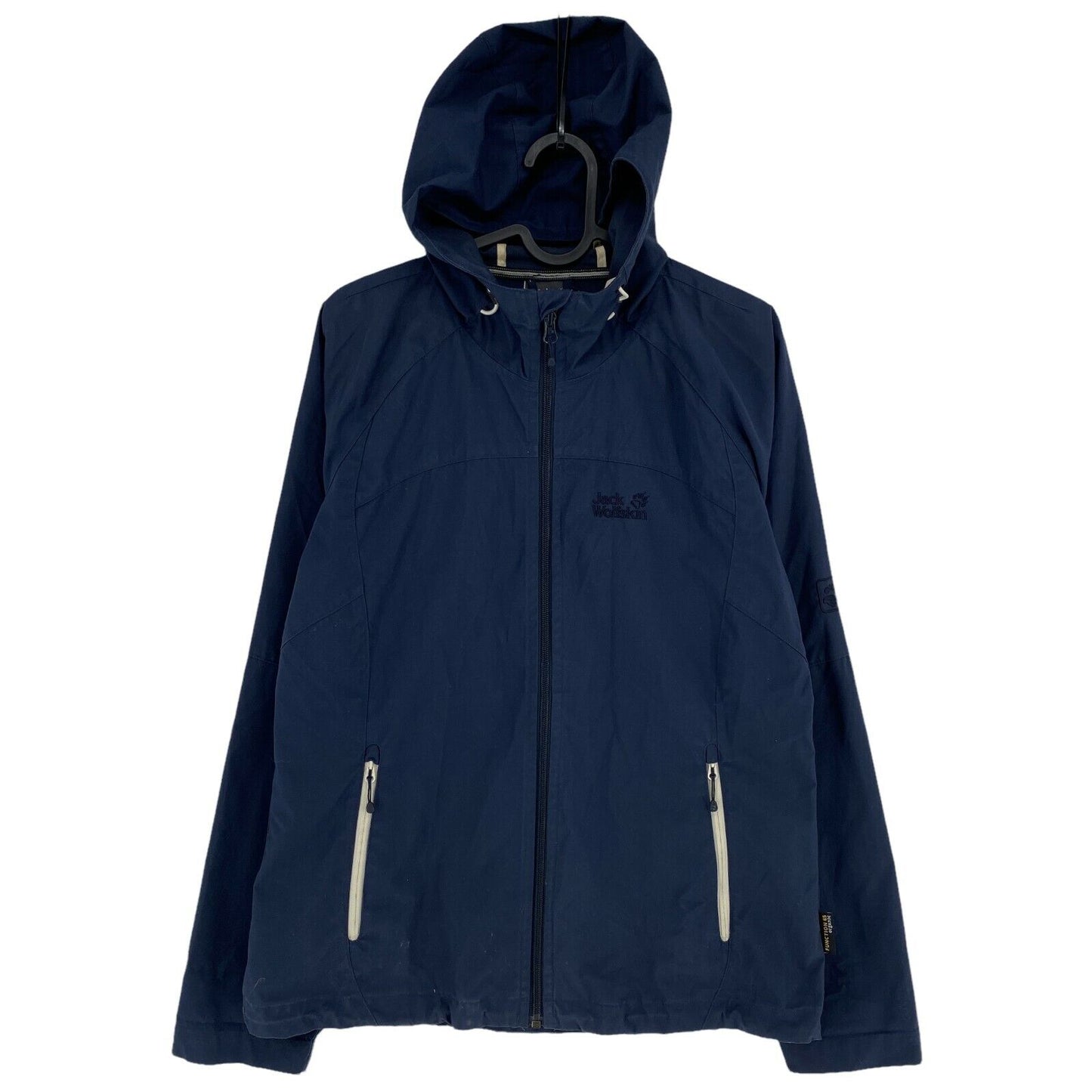 Jack Wolfskin Function 65 Organic Navy Blue Cotton Blend Hooded Jacket Size M