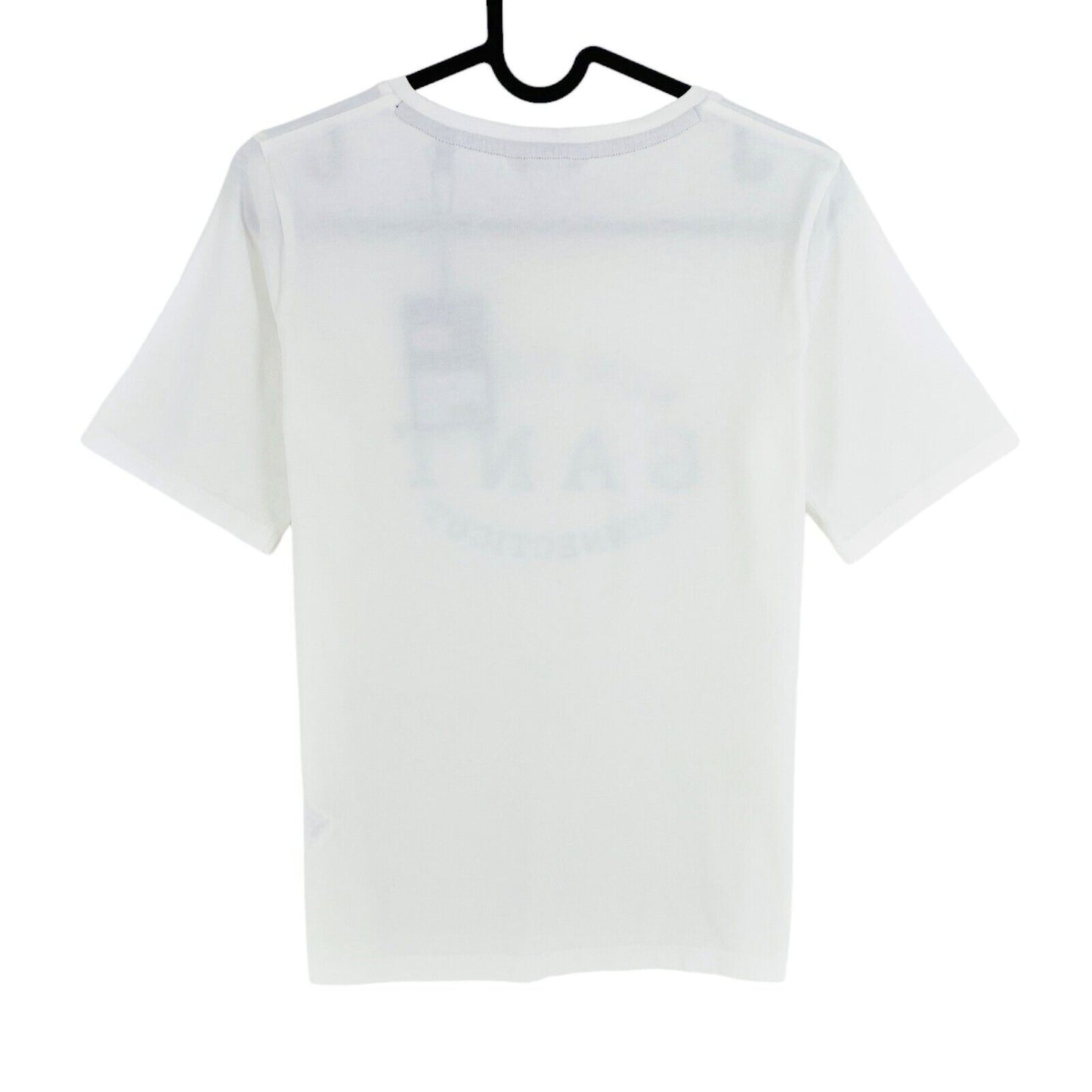 GANT White Seasonal Logo Crew Neck T Shirt Size XS