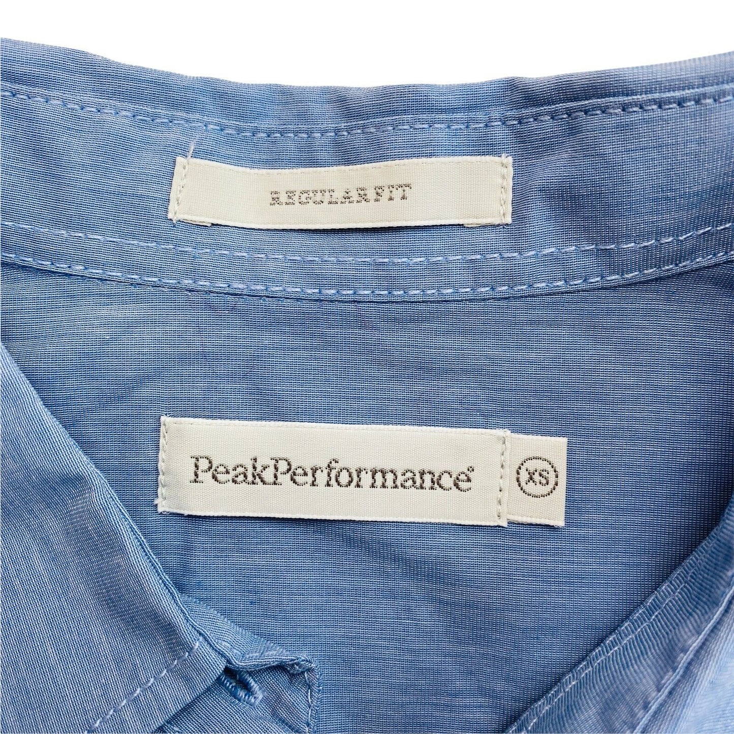 PEAK PERFORMANCE Light Blue Darby Posh Regular Shirt Size XS