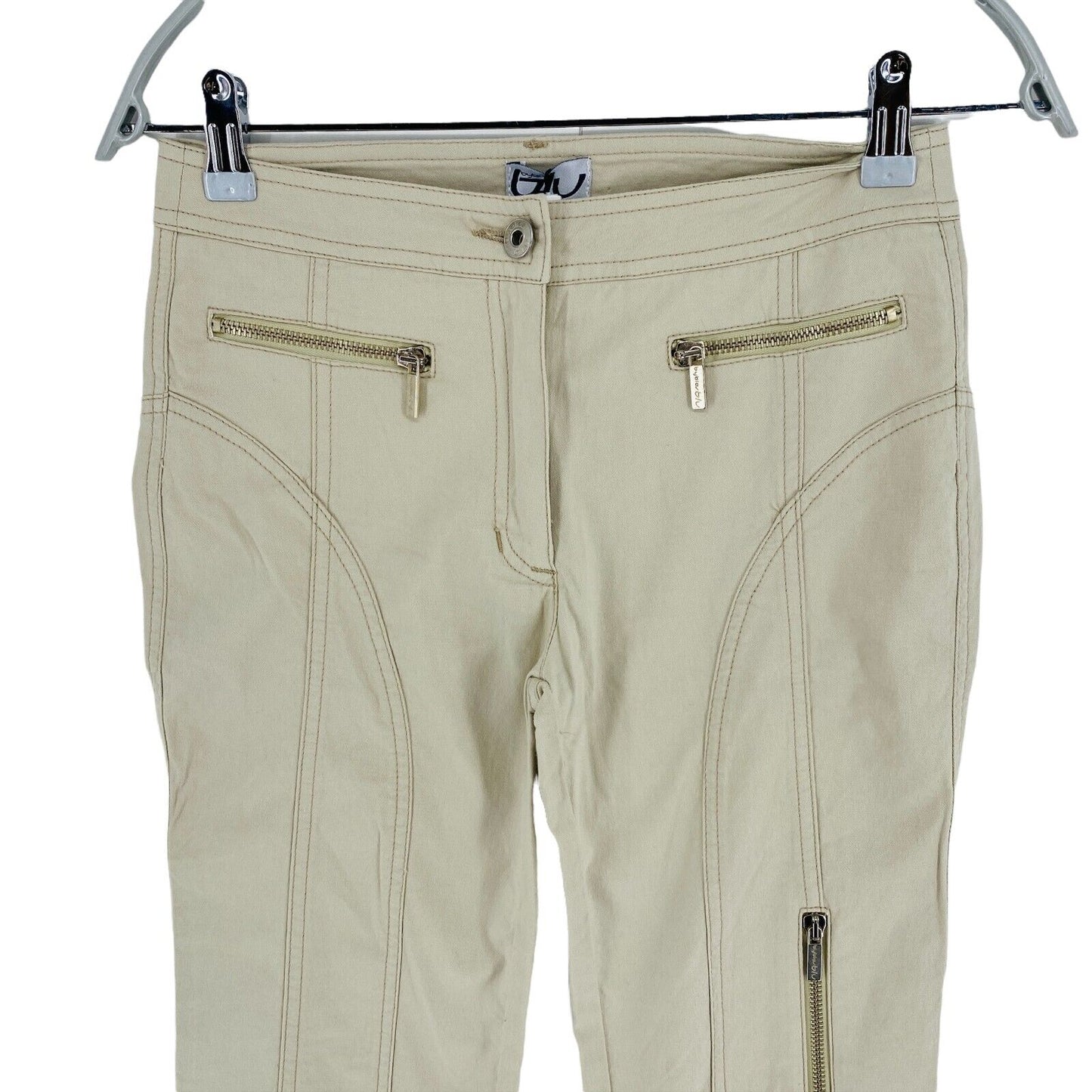 RPR €290 Byblos Blu Swinger Beige Trousers Size W27 L32