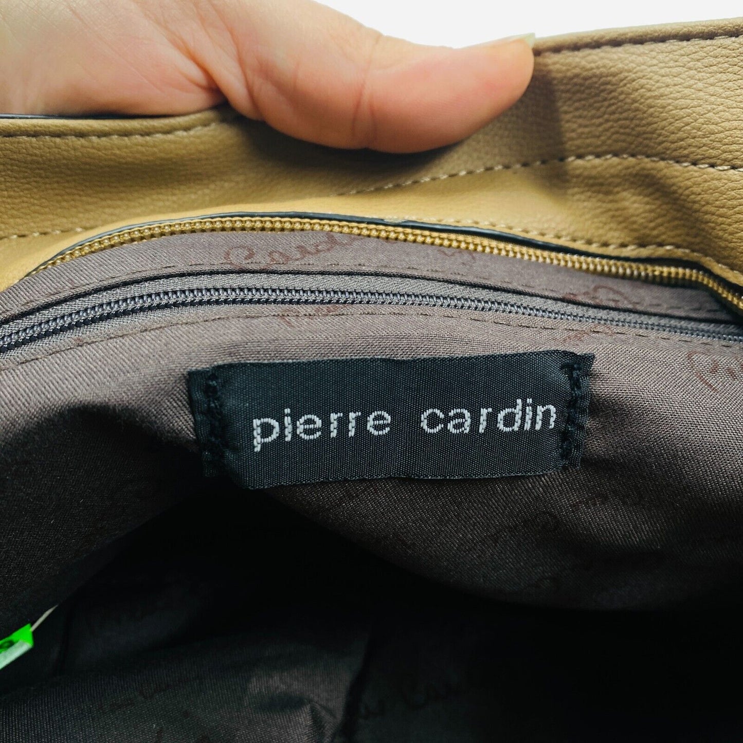 Pierre Cardin Sac à main en cuir écologique marron à rayures