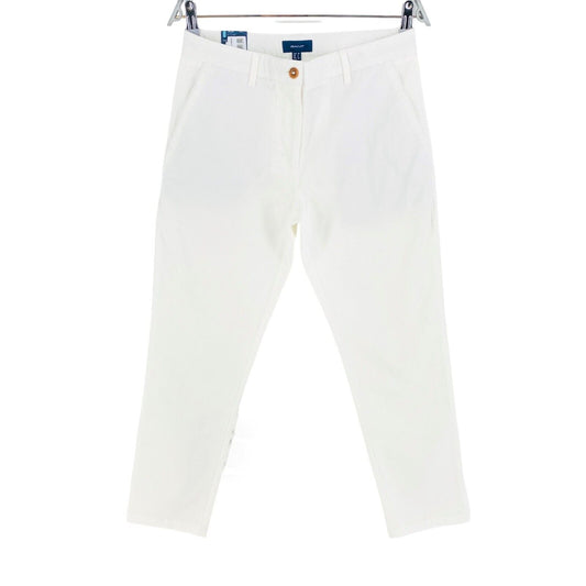 GANT White Classic Fryda Slim Fit Chino Pants Trousers Size EU 36 UK 8 US 6