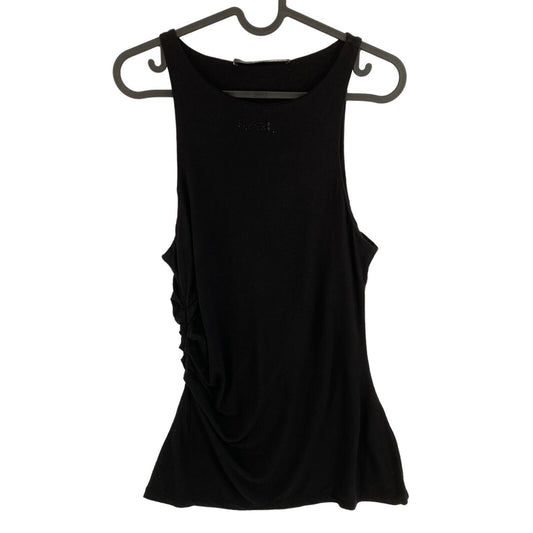 Karl Lagerfeld Black Draped Tank Top Size S