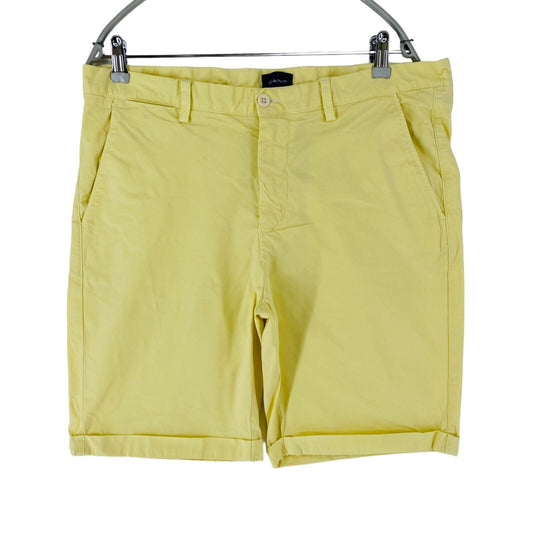 GANT ALLISTER Men Yellow Regular Fit Chino Shorts Size W36