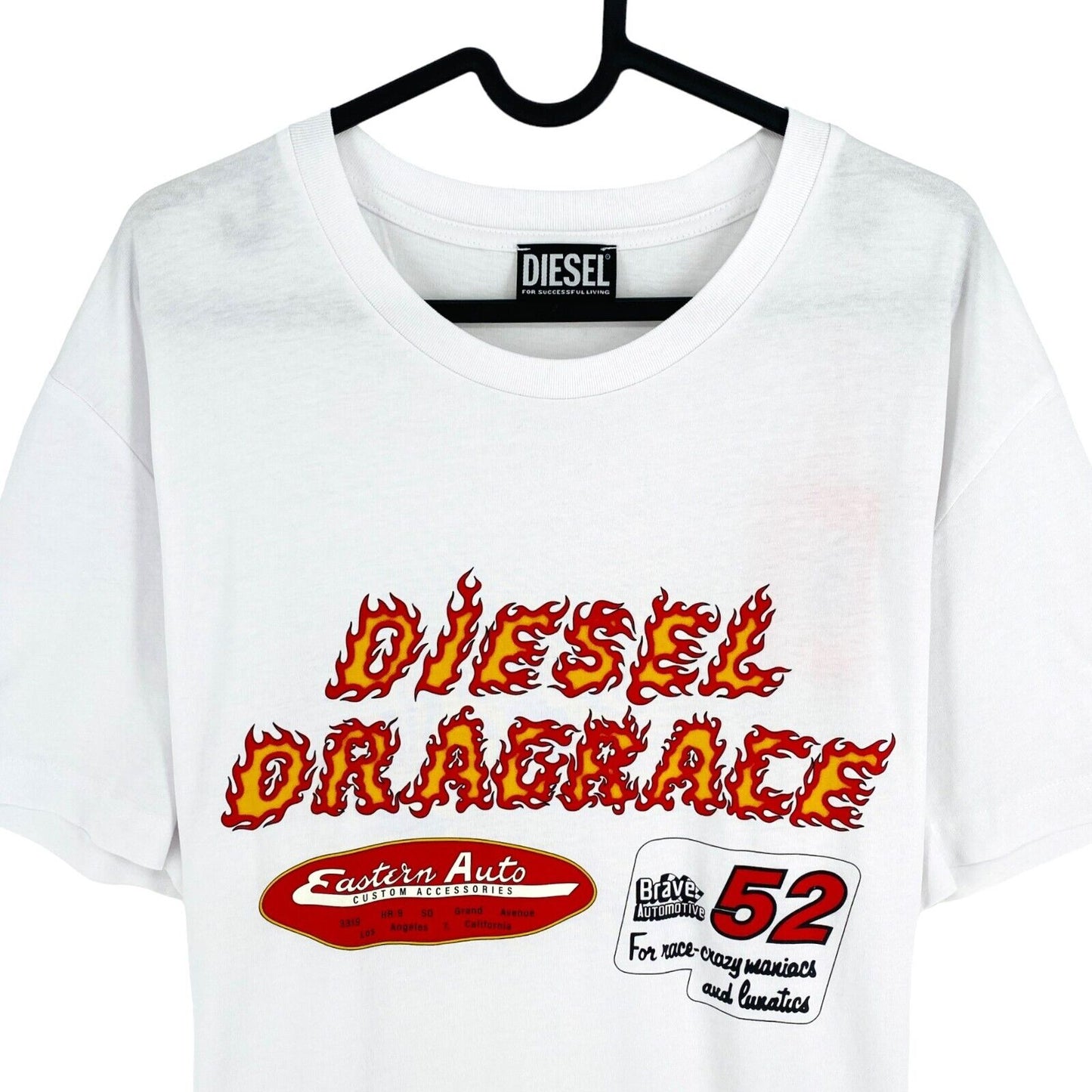 DIESEL Men White T_DIEGOR_C7 Short Sleeves Crew Neck T Shirt Size 2XL XXL