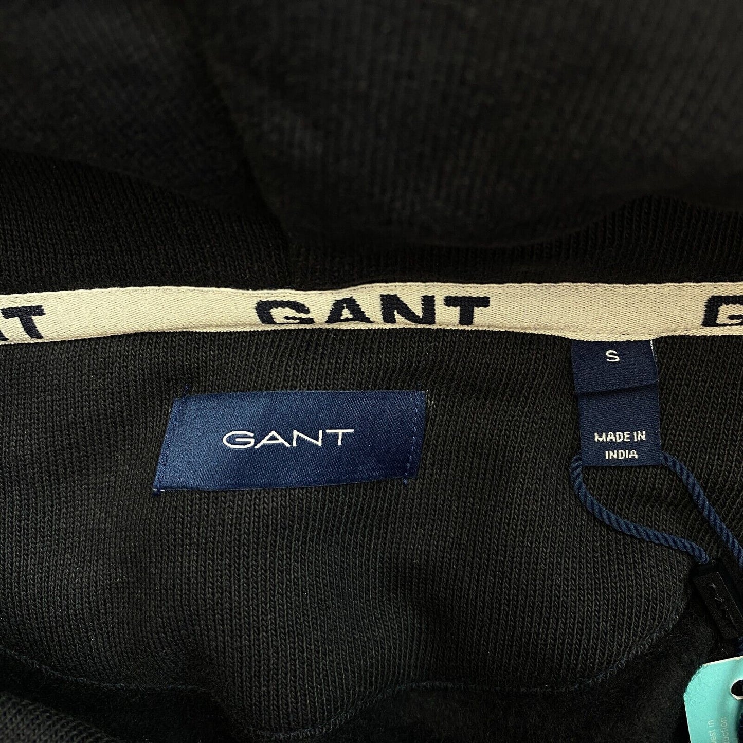 GANT Marineblauer Kapuzenpullover mit Retro-Logo, Größe S