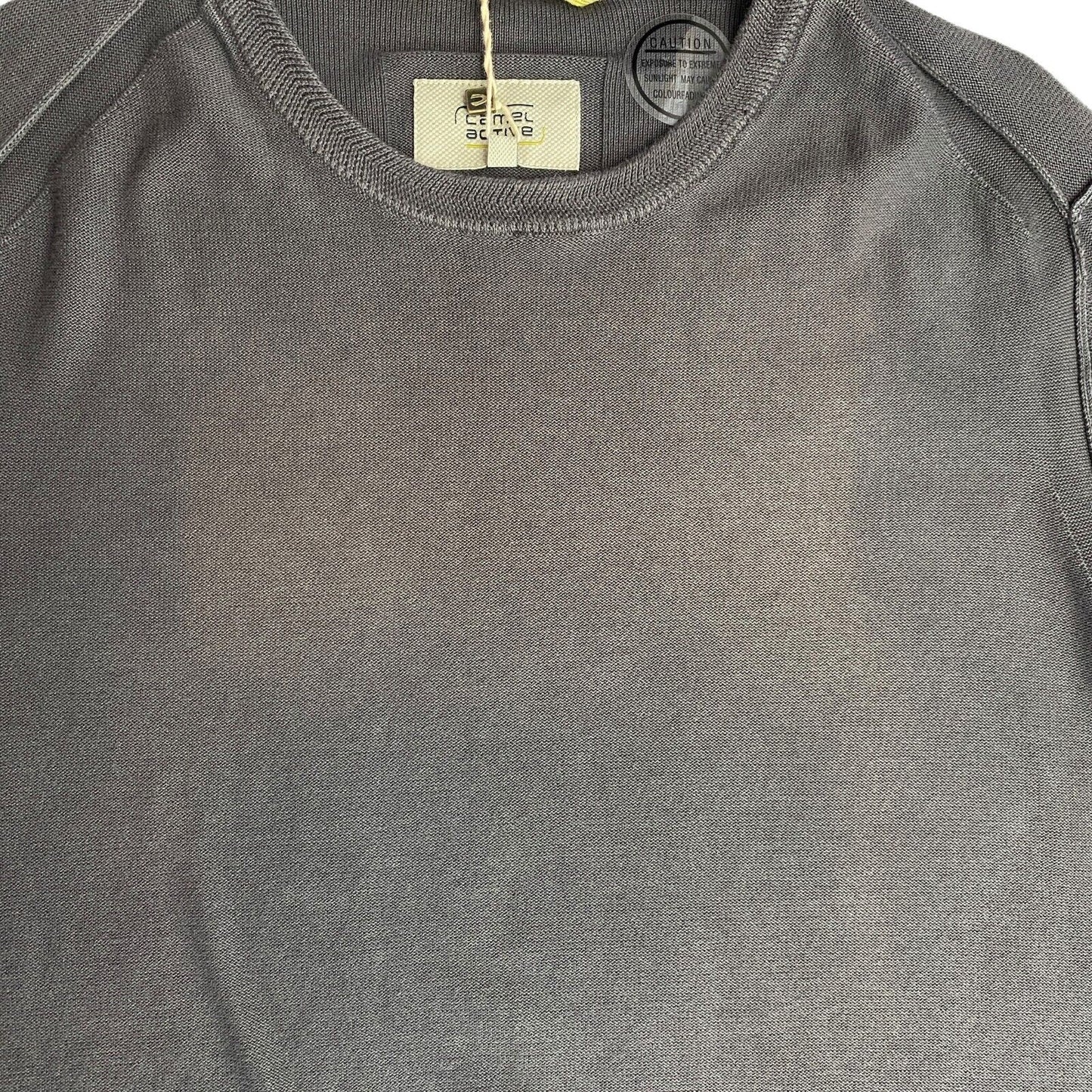 Camel Active Dark Grey Crew Neck Sweater Pullover Size M