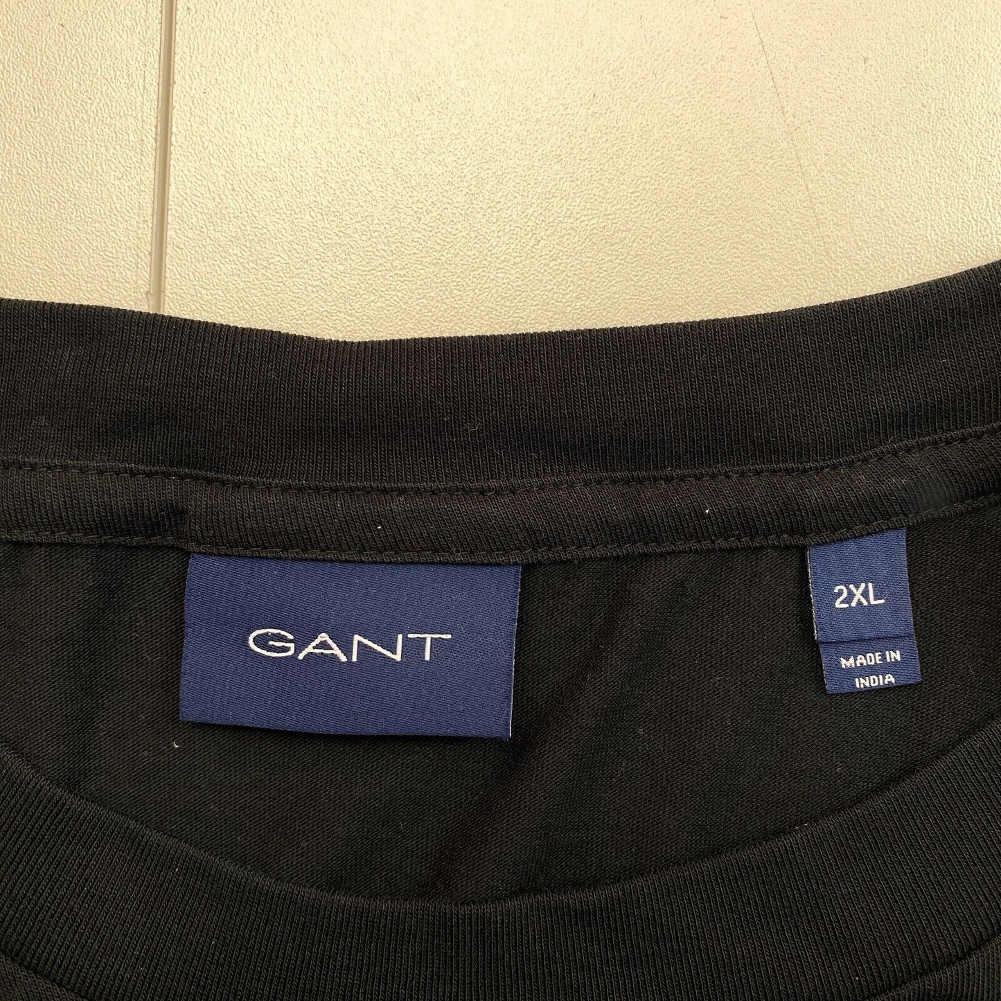 GANT Men Black Tonal Archive Shield Crew Neck Short Sleeve T Shirt Size 2XL