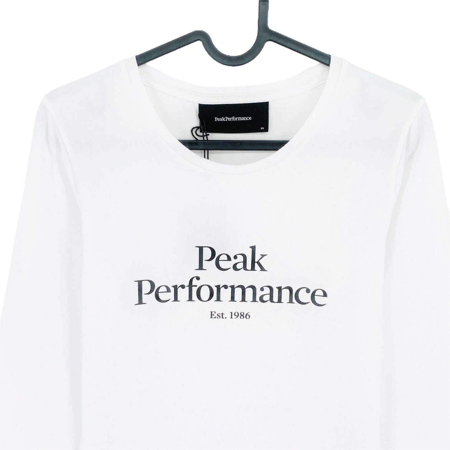 Peak Performance T-shirt blanc original à manches longues et col rond Taille XS