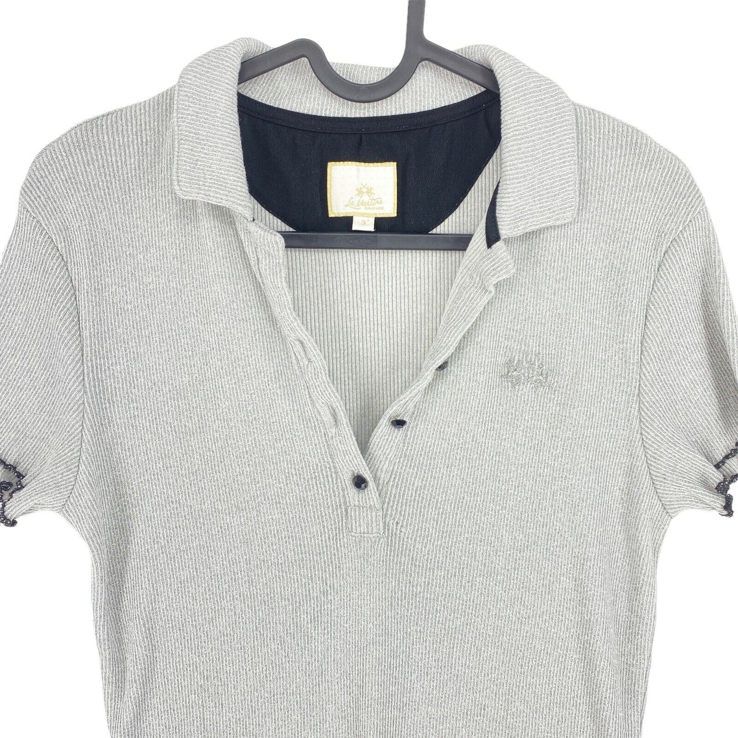 LA MARTINA Grey Polo Shirt Size 3 / M