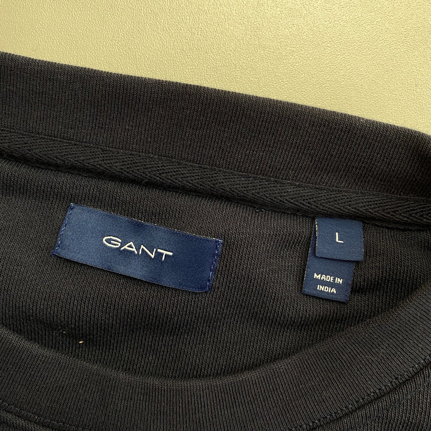 GANT Navy Blue Logo Crew Neck Sweater Jumper Size L