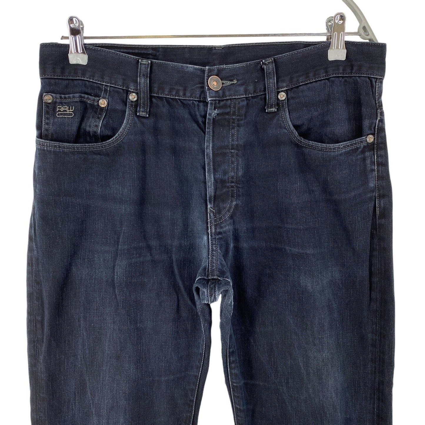 G-STAR 3301 Jeans in normaler gerader Passform, Dunkelblau, W34 L32